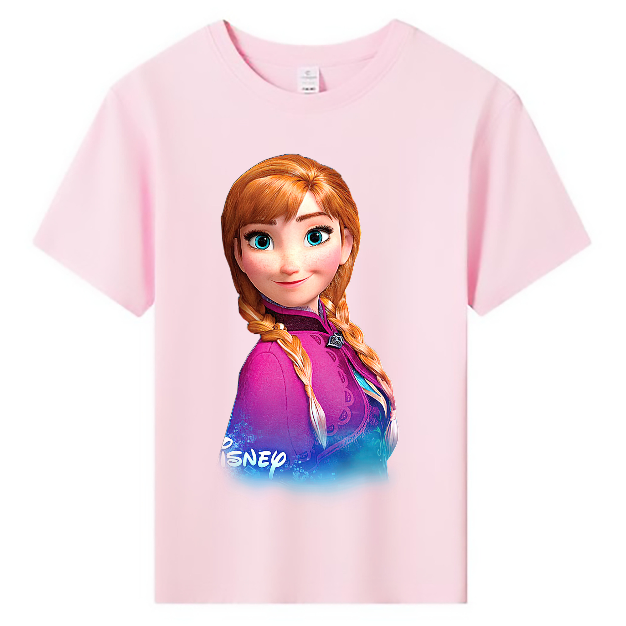 （画像用） アナと雪の女王 アンナ エルサ Frozen Anna Elsa 綿100％キッズTシャツ（フロントプリント）