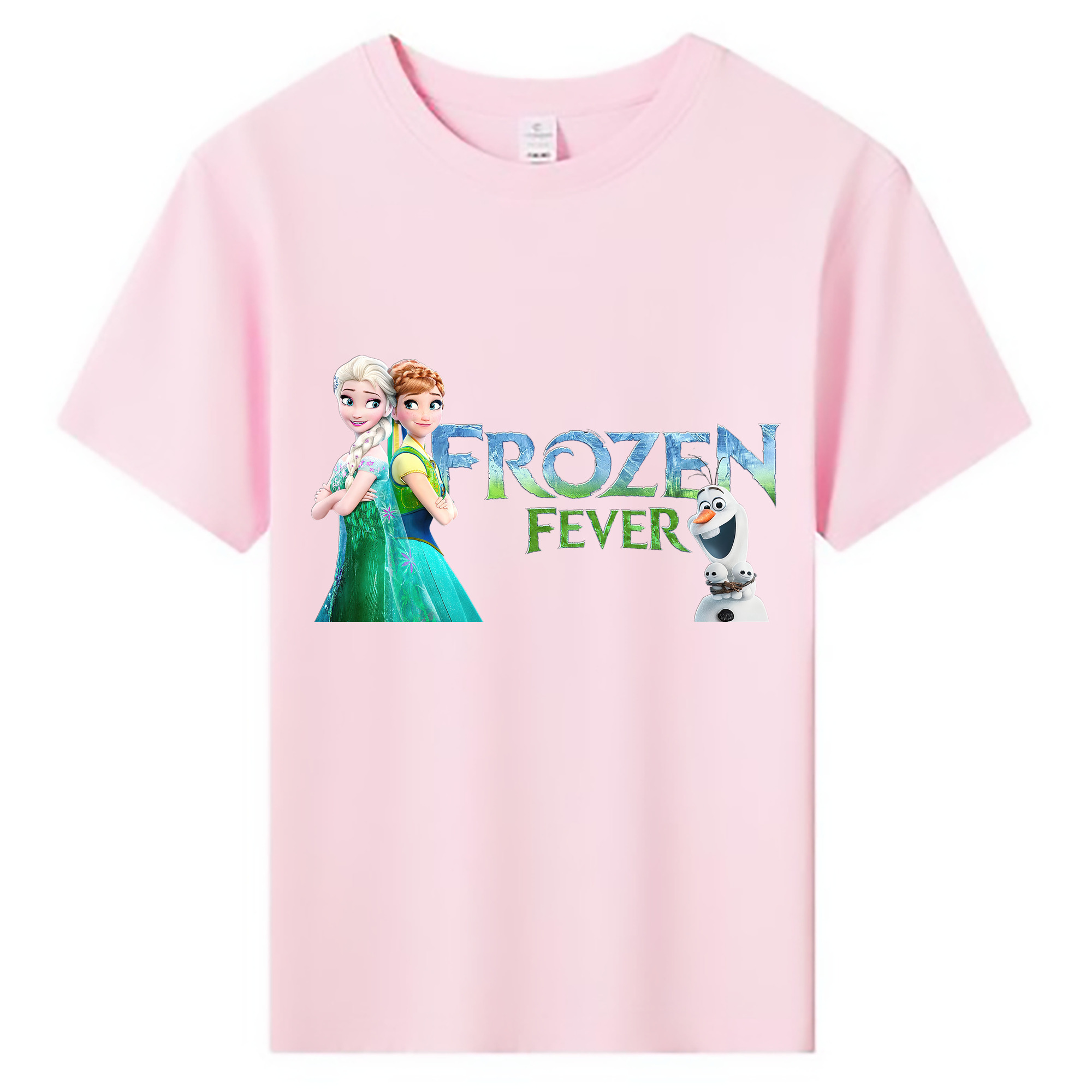 （画像用） アナと雪の女王 アンナ エルサ Frozen Anna Elsa 綿100％キッズTシャツ（フロントプリント）