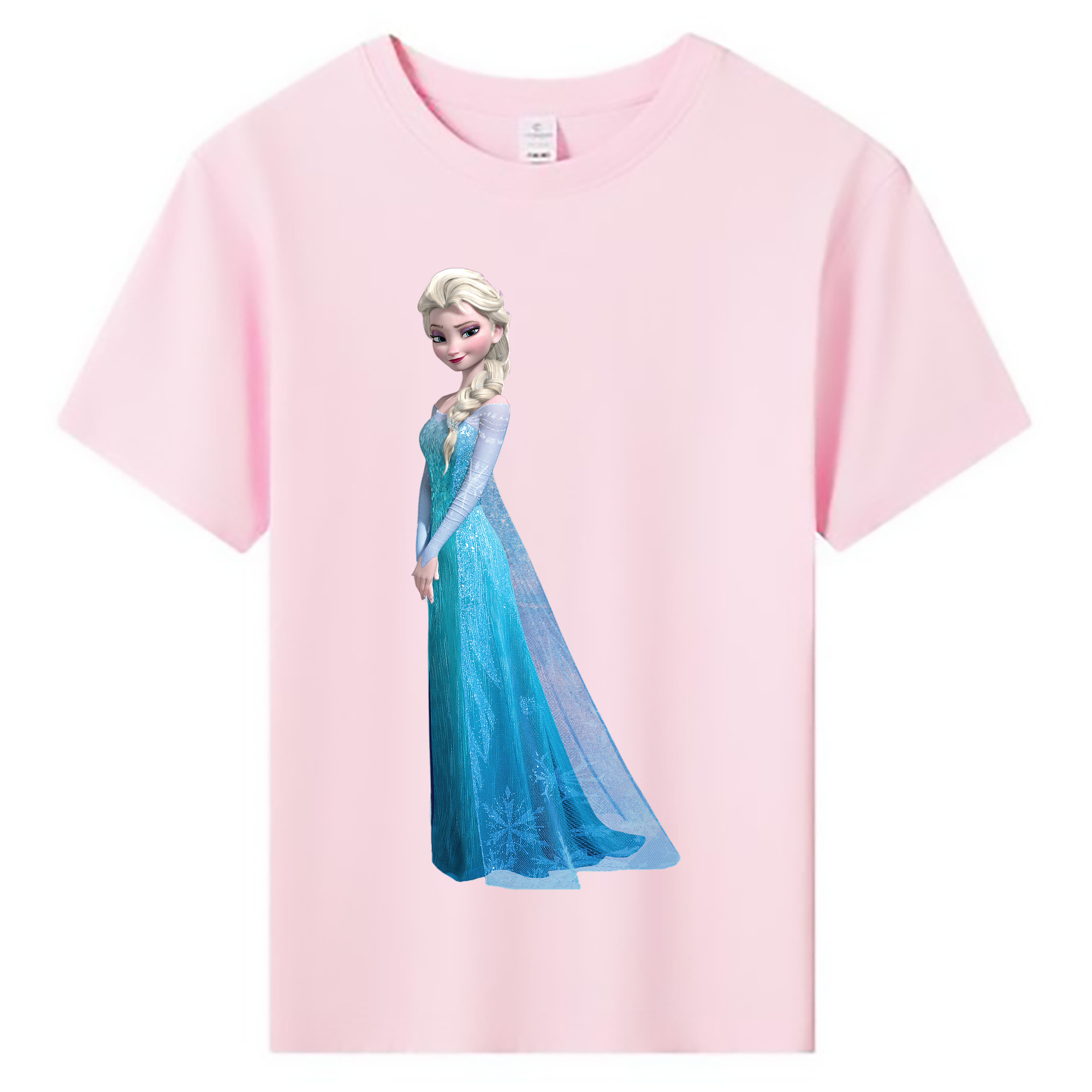 （画像用） アナと雪の女王 アンナ エルサ Frozen Anna Elsa 綿100％キッズTシャツ（フロントプリント）