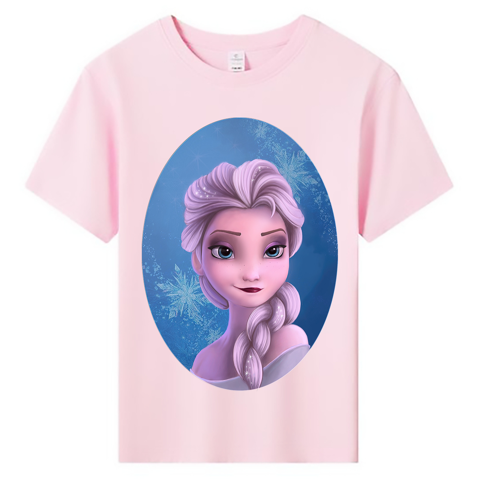 （画像用） アナと雪の女王 アンナ エルサ Frozen Anna Elsa 綿100％キッズTシャツ（フロントプリント）