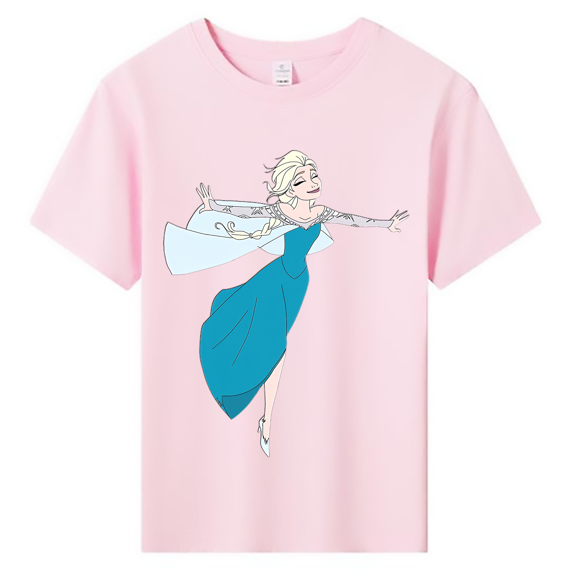 （画像用） アナと雪の女王 アンナ エルサ Frozen Anna Elsa 綿100％キッズTシャツ（フロントプリント）