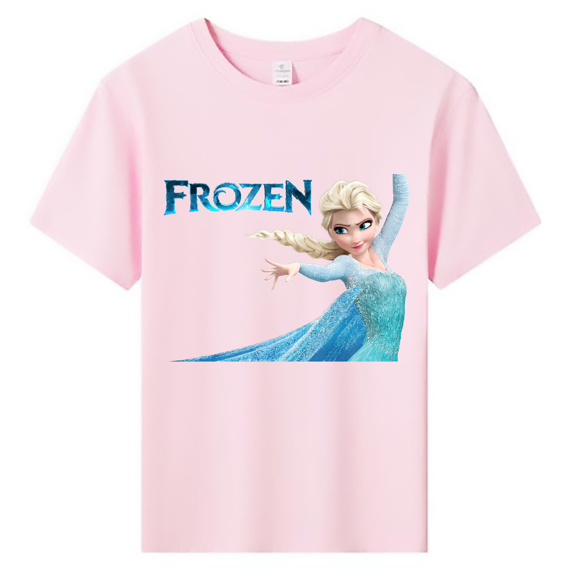 （画像用） アナと雪の女王 アンナ エルサ Frozen Anna Elsa 綿100％キッズTシャツ（フロントプリント）
