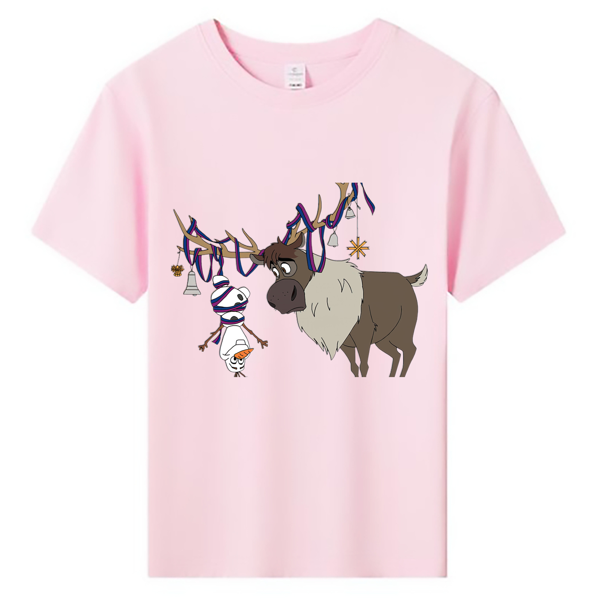 （画像用） アナと雪の女王 アンナ エルサ Frozen Anna Elsa 綿100％キッズTシャツ（フロントプリント）
