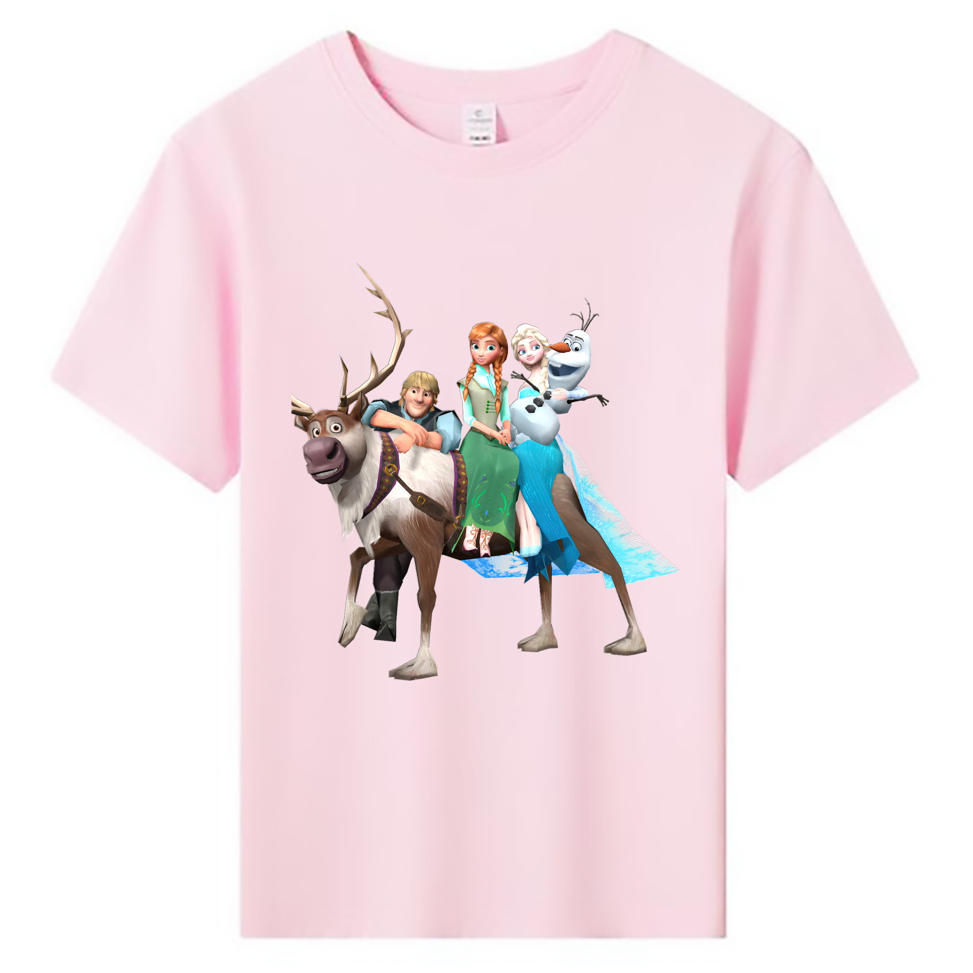 （画像用） アナと雪の女王 アンナ エルサ Frozen Anna Elsa 綿100％キッズTシャツ（フロントプリント）
