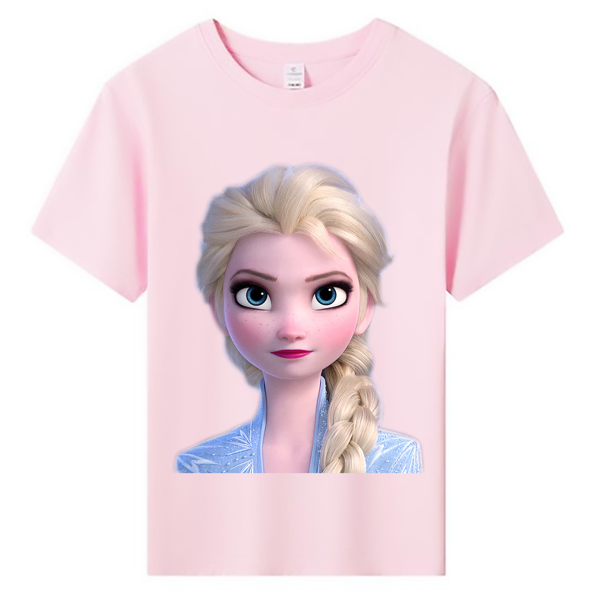 （画像用） アナと雪の女王 アンナ エルサ Frozen Anna Elsa 綿100％キッズTシャツ（フロントプリント）