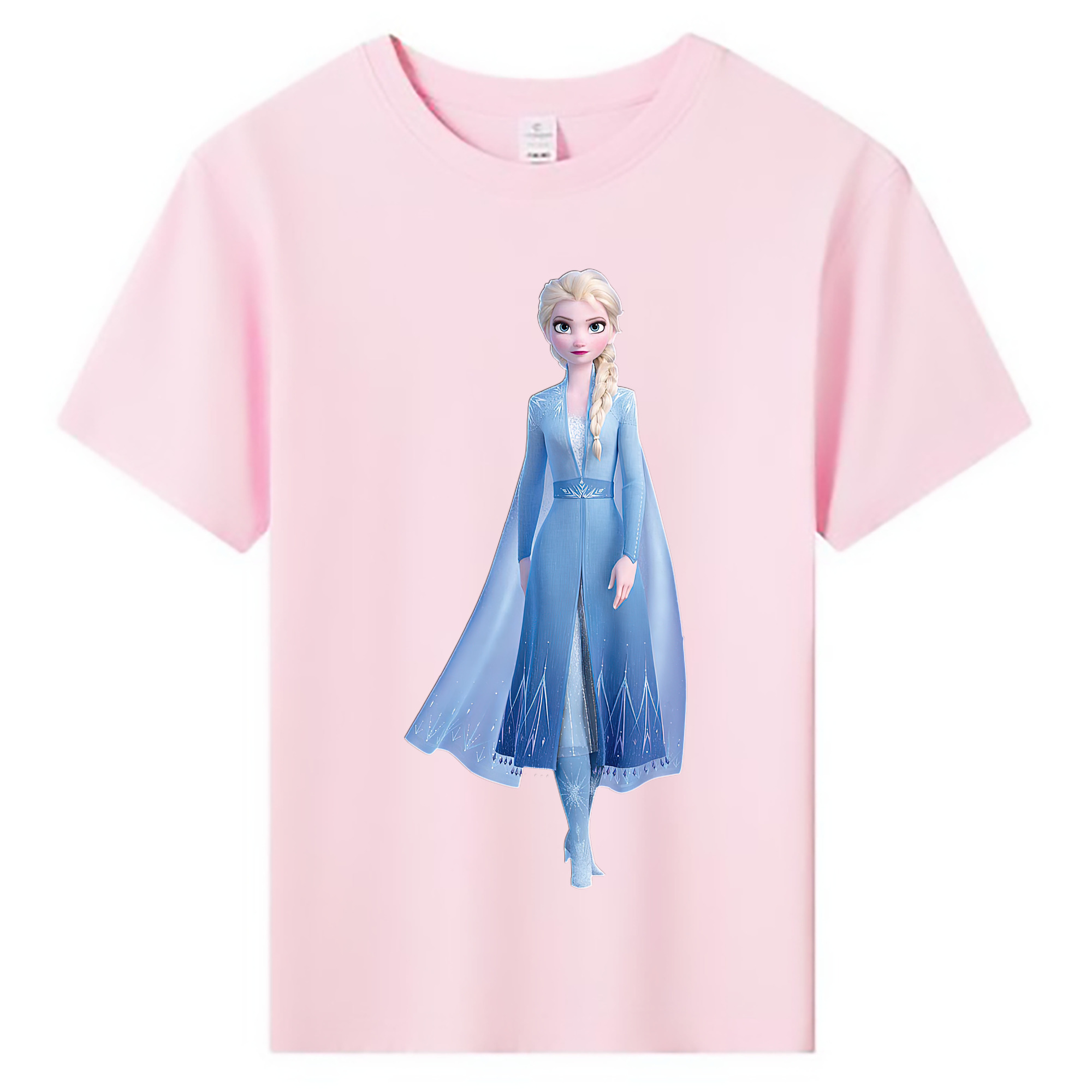（画像用） アナと雪の女王 アンナ エルサ Frozen Anna Elsa 綿100％キッズTシャツ（フロントプリント）