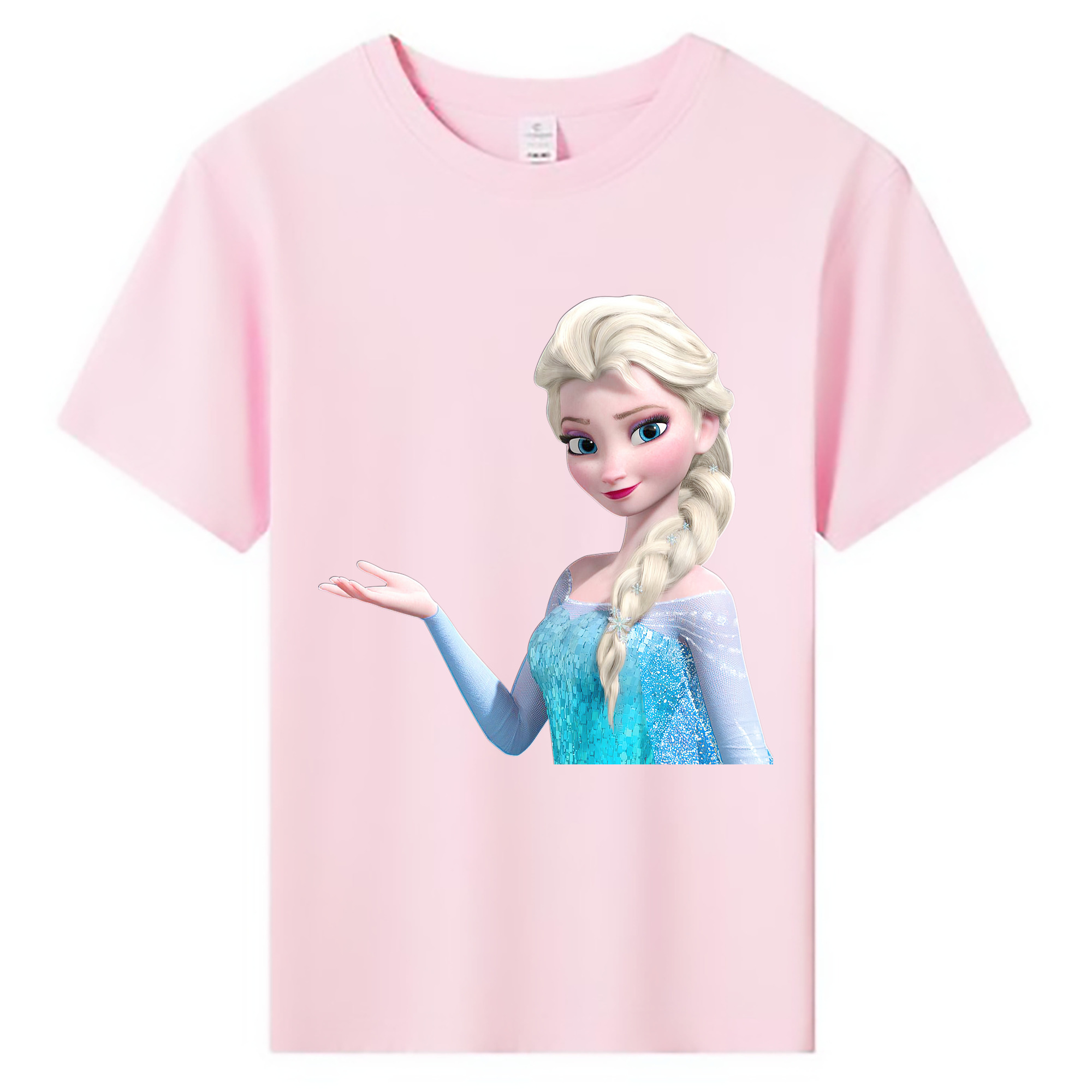 （画像用） アナと雪の女王 アンナ エルサ Frozen Anna Elsa 綿100％キッズTシャツ（フロントプリント）