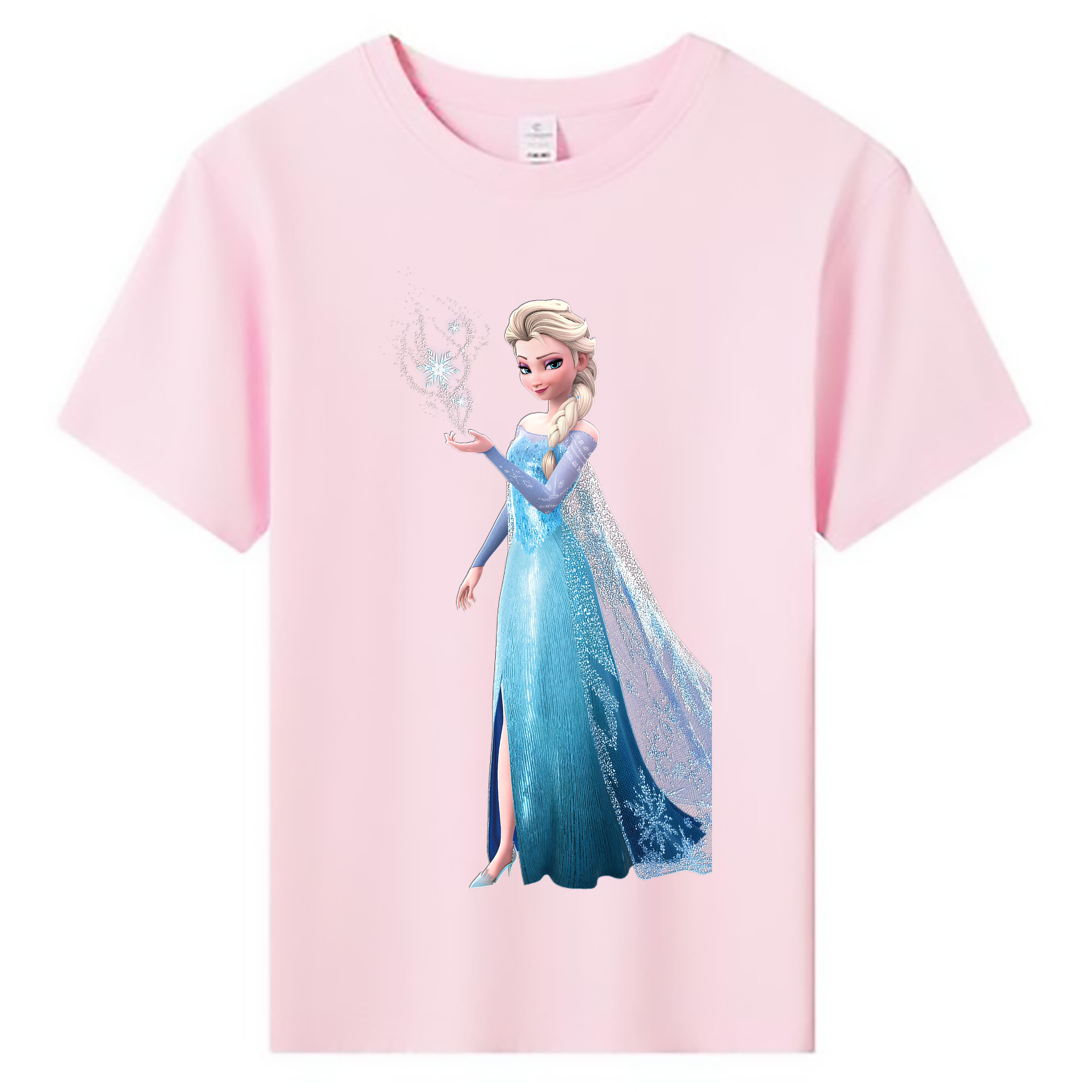 （画像用） アナと雪の女王 アンナ エルサ Frozen Anna Elsa 綿100％キッズTシャツ（フロントプリント）