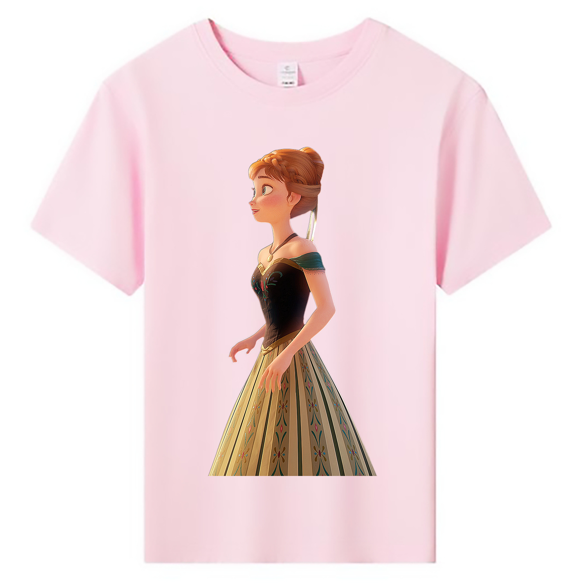 （画像用） アナと雪の女王 アンナ エルサ Frozen Anna Elsa 綿100％キッズTシャツ（フロントプリント）