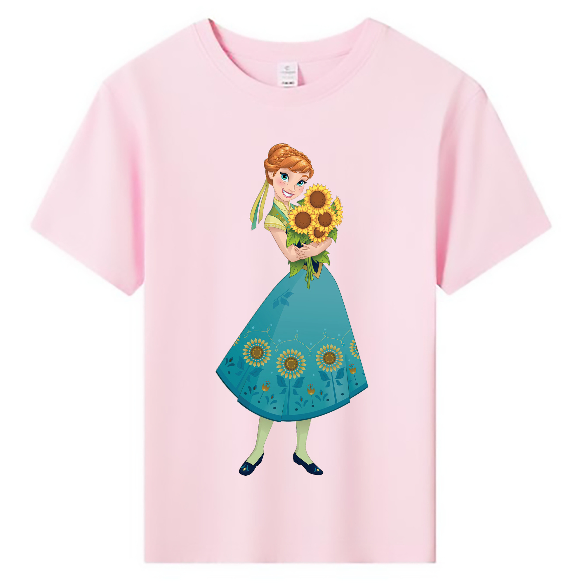 （画像用） アナと雪の女王 アンナ エルサ Frozen Anna Elsa 綿100％キッズTシャツ（フロントプリント）