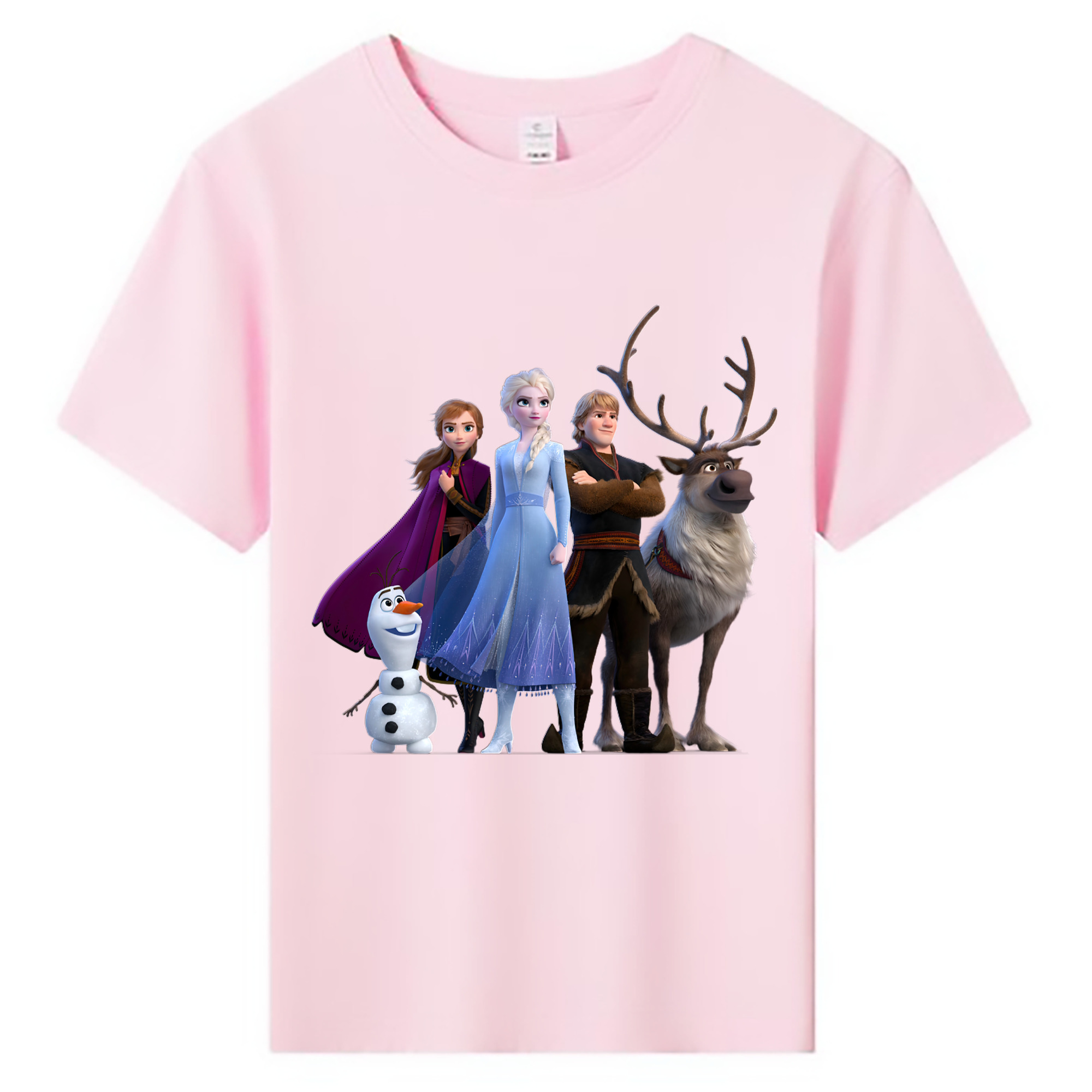 （画像用） アナと雪の女王 アンナ エルサ Frozen Anna Elsa 綿100％キッズTシャツ（フロントプリント）