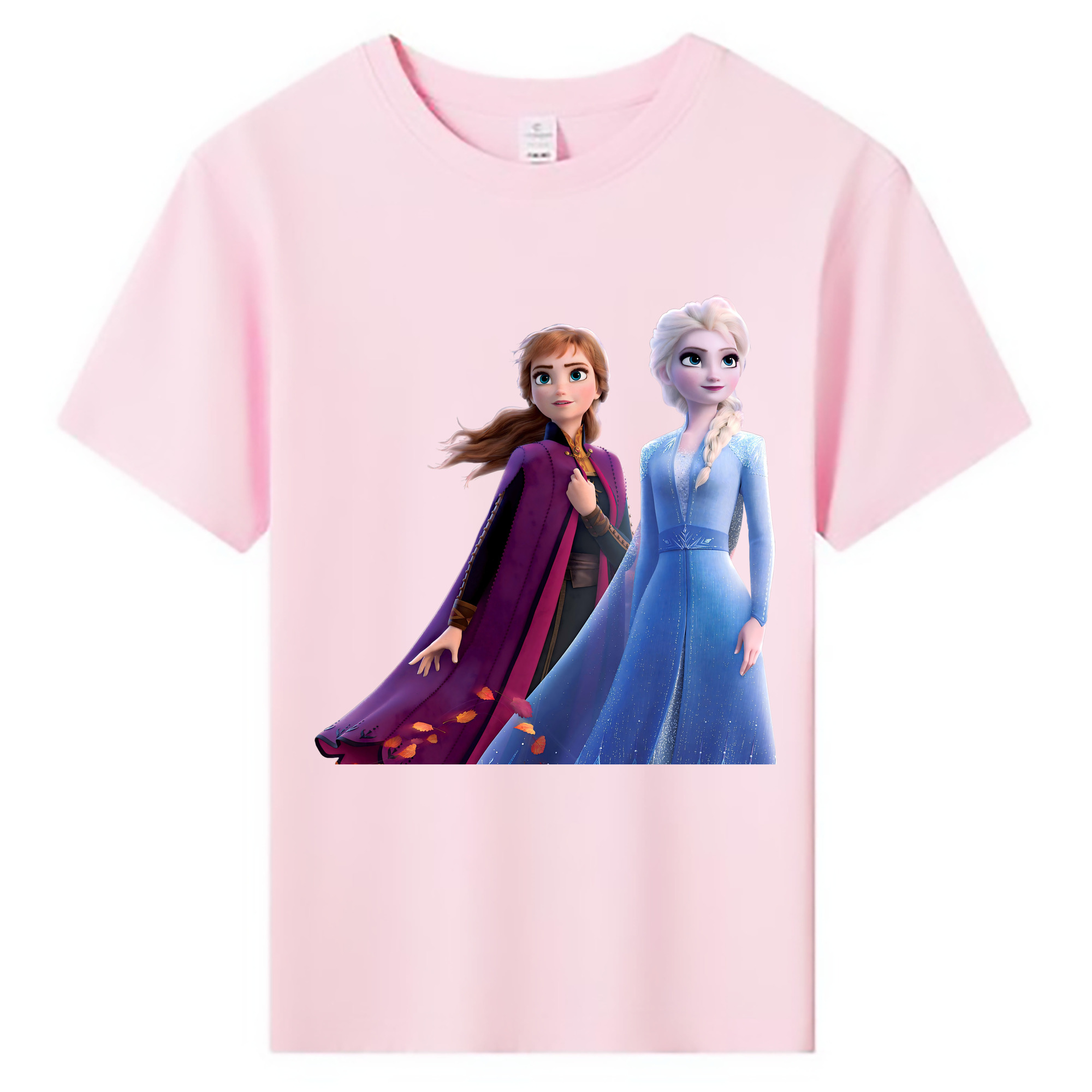 （画像用） アナと雪の女王 アンナ エルサ Frozen Anna Elsa 綿100％キッズTシャツ（フロントプリント）