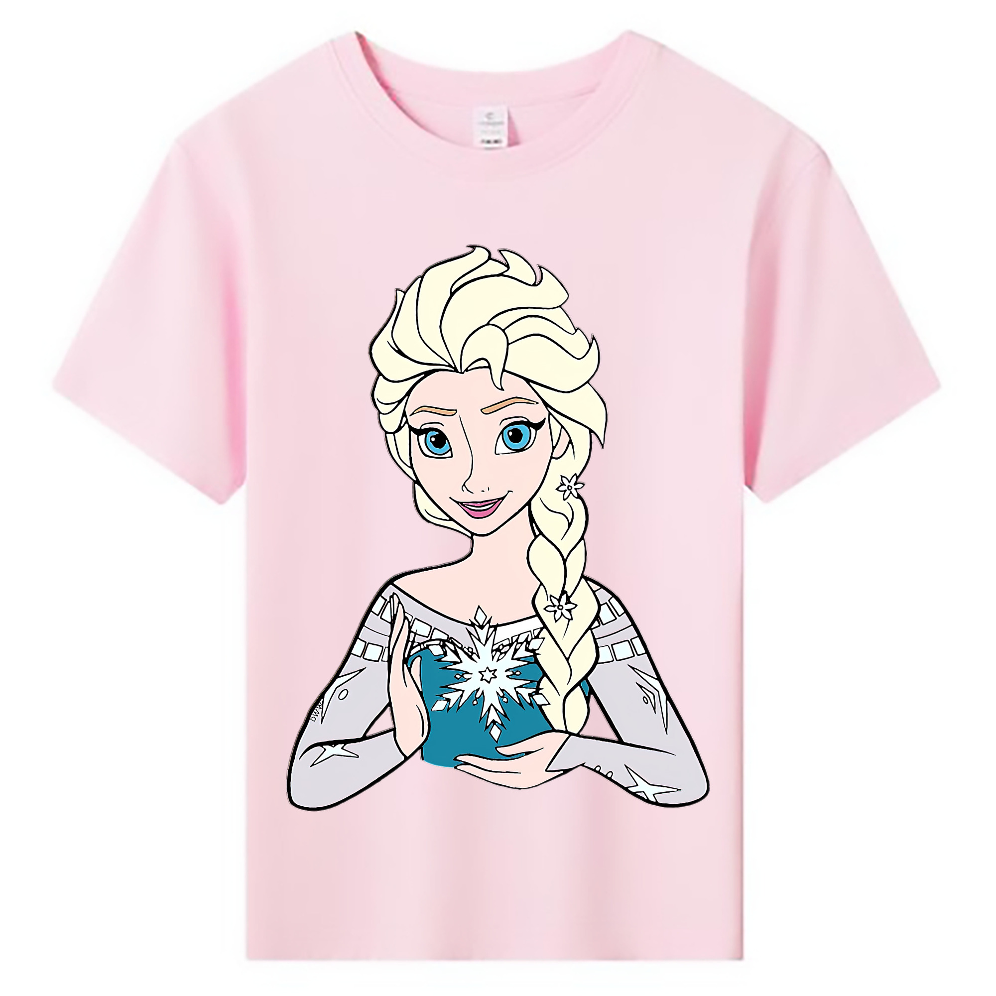 （画像用） アナと雪の女王 アンナ エルサ Frozen Anna Elsa 綿100％キッズTシャツ（フロントプリント）