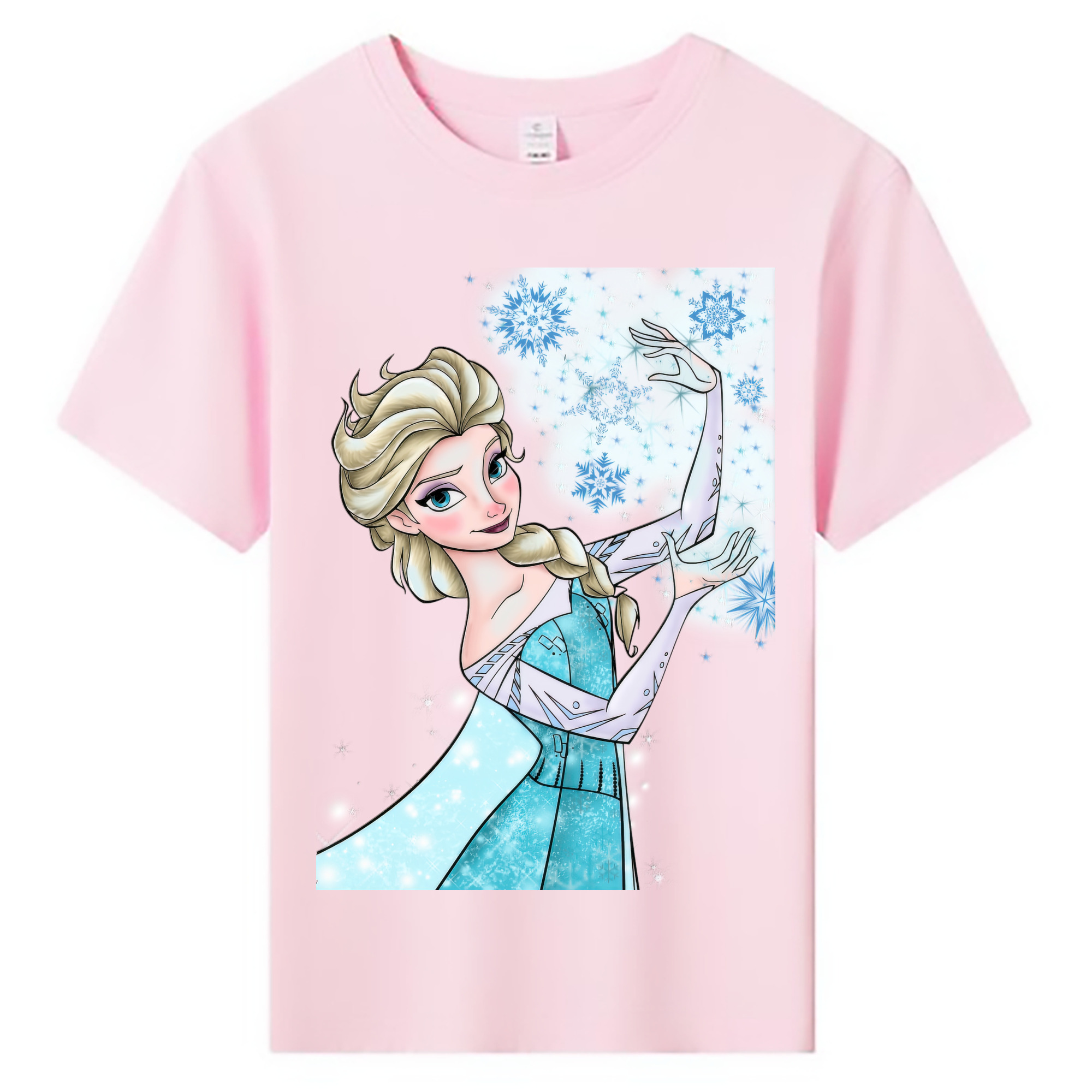 （画像用） アナと雪の女王 アンナ エルサ Frozen Anna Elsa 綿100％キッズTシャツ（フロントプリント）