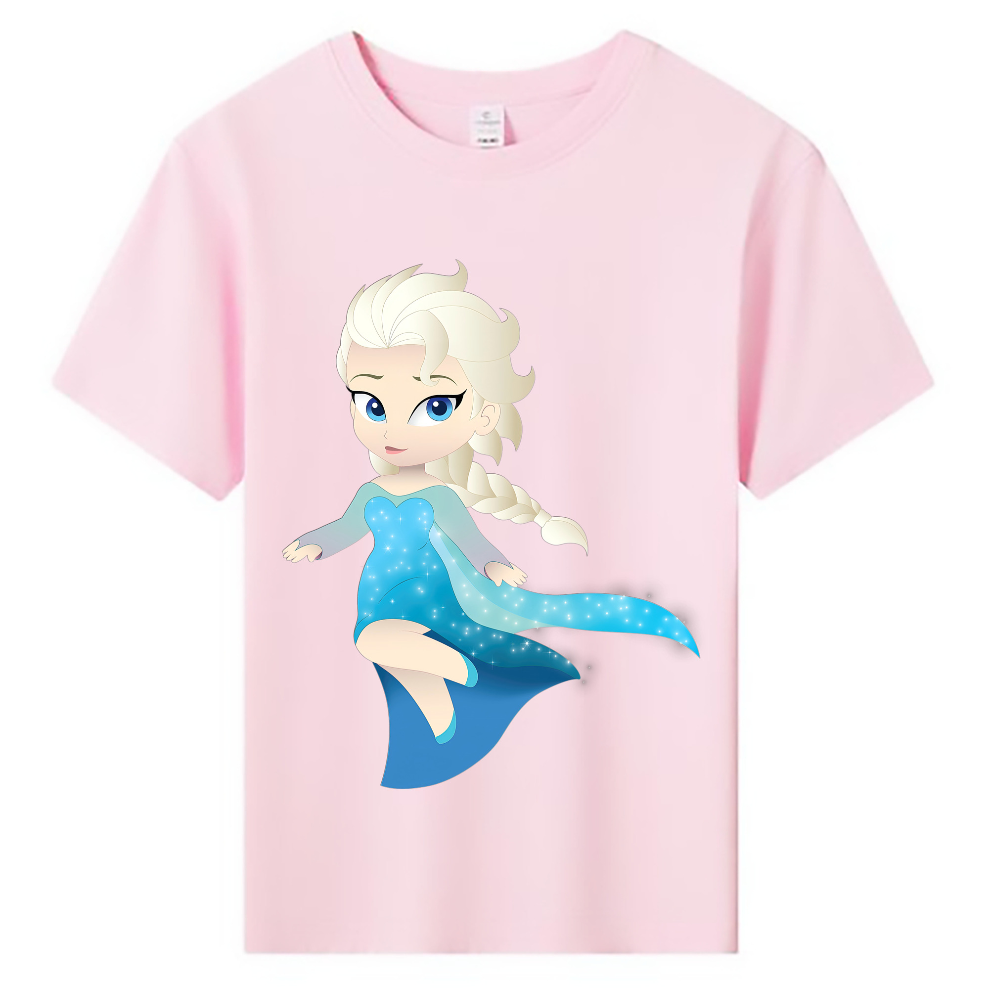 （画像用） アナと雪の女王 アンナ エルサ Frozen Anna Elsa 綿100％キッズTシャツ（フロントプリント）