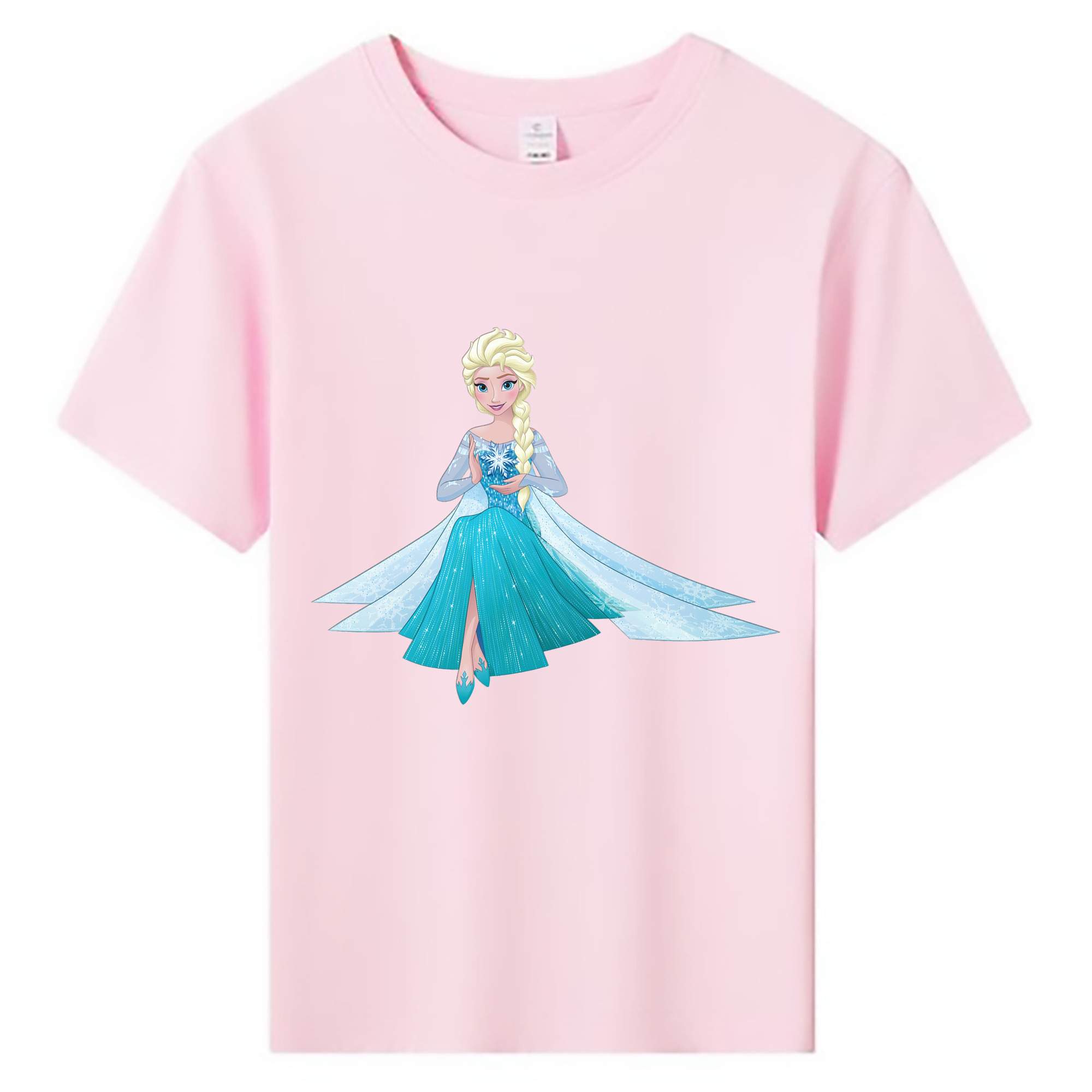 （画像用） アナと雪の女王 アンナ エルサ Frozen Anna Elsa 綿100％キッズTシャツ（フロントプリント）