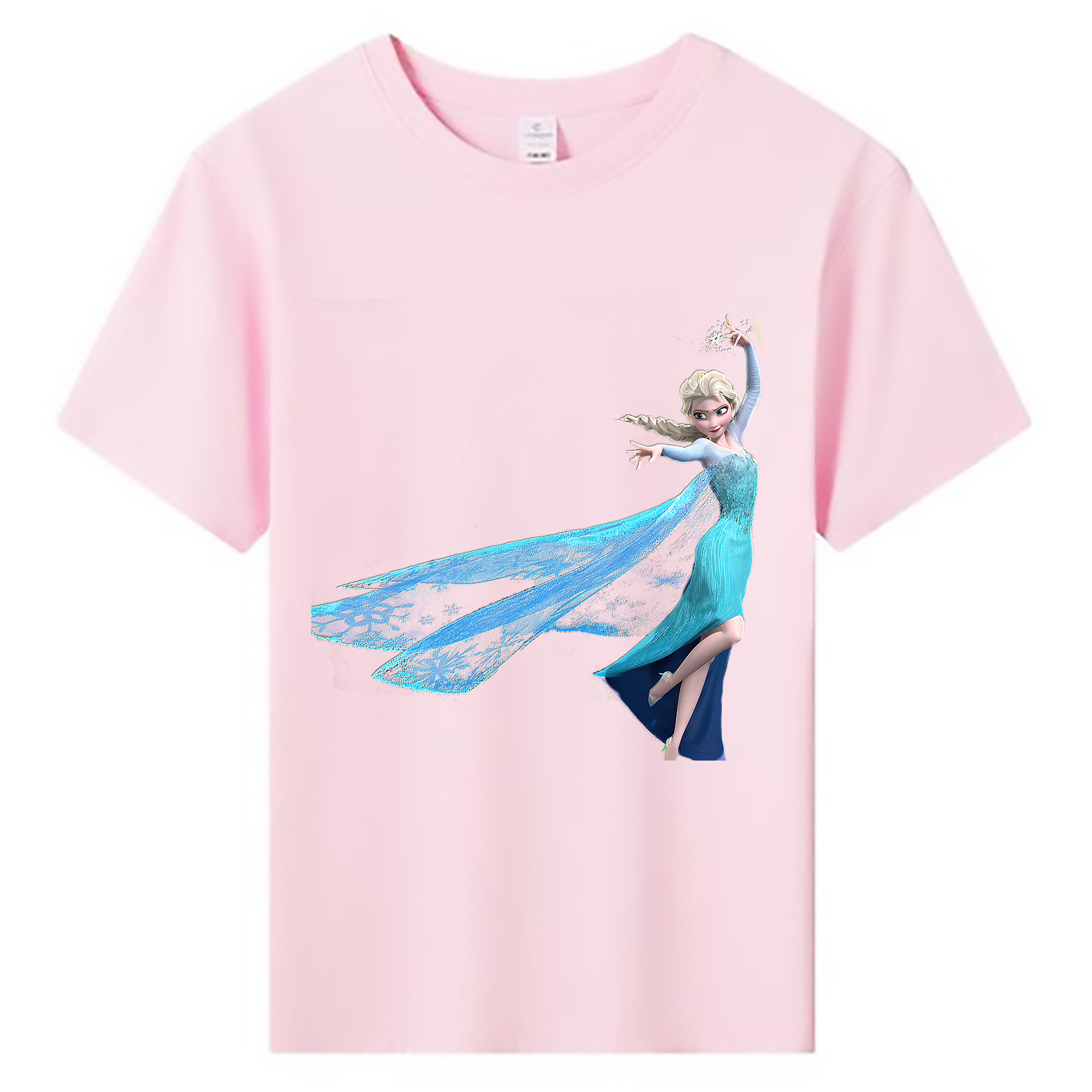 （画像用） アナと雪の女王 アンナ エルサ Frozen Anna Elsa 綿100％キッズTシャツ（フロントプリント）