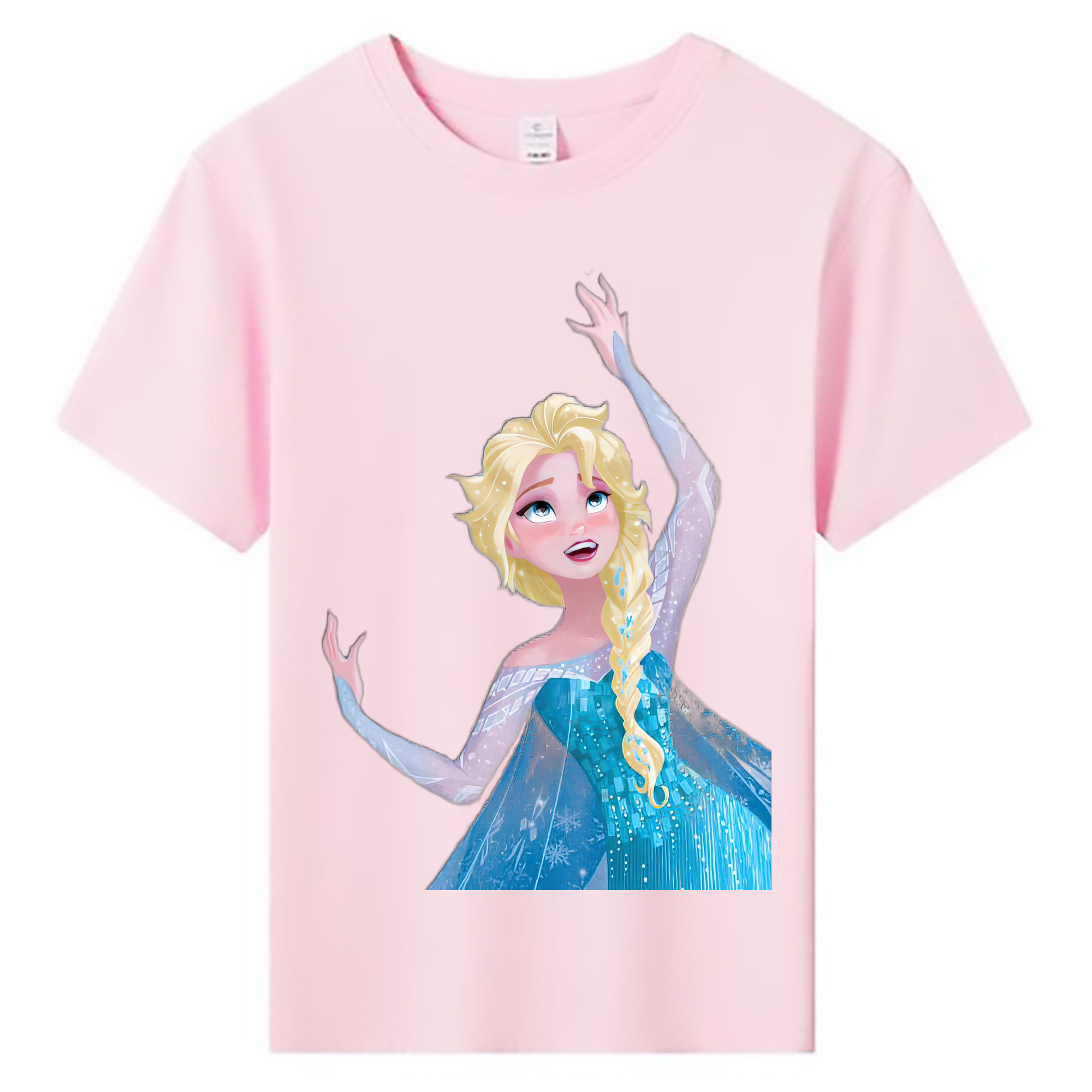 （画像用） アナと雪の女王 アンナ エルサ Frozen Anna Elsa 綿100％キッズTシャツ（フロントプリント）