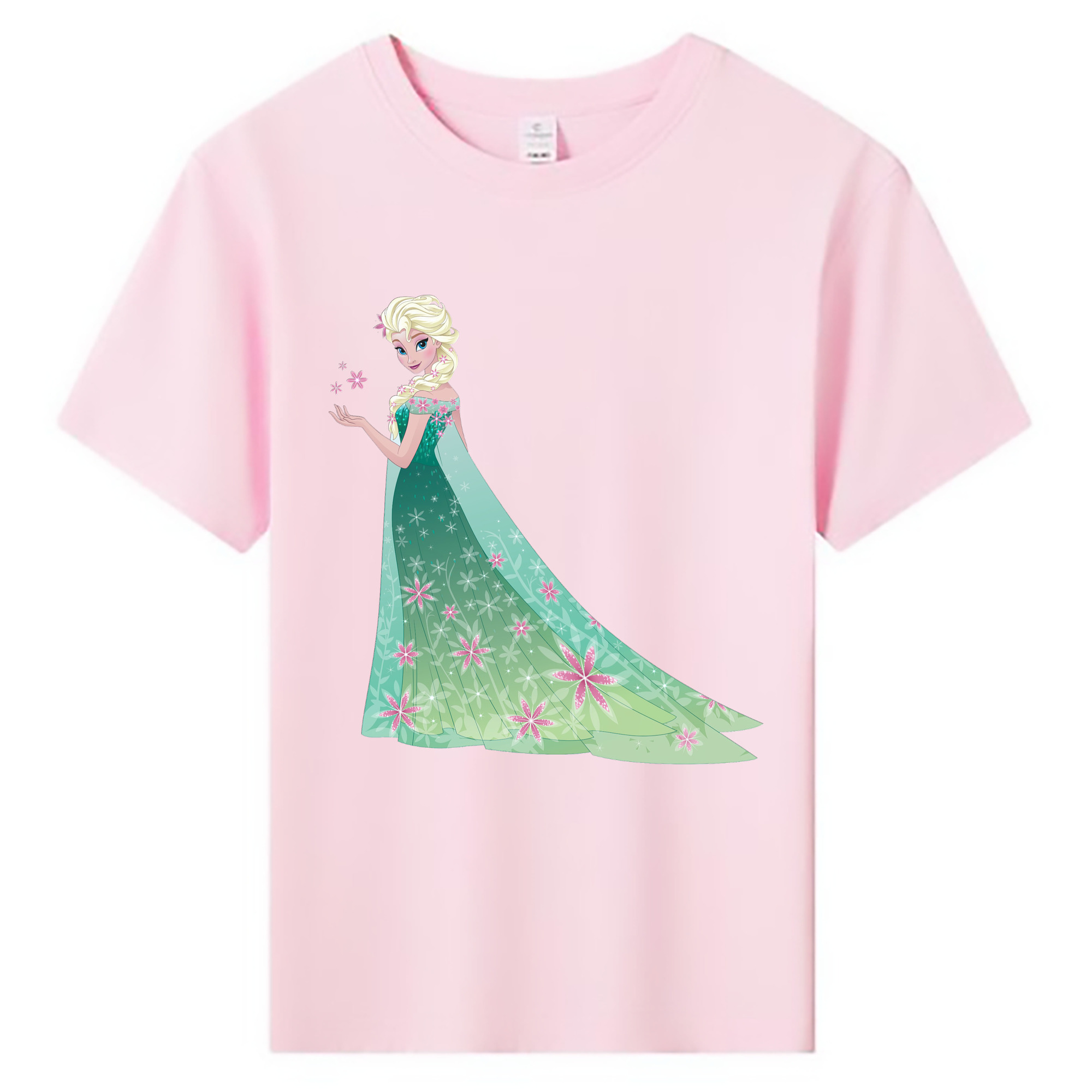 （画像用） アナと雪の女王 アンナ エルサ Frozen Anna Elsa 綿100％キッズTシャツ（フロントプリント）