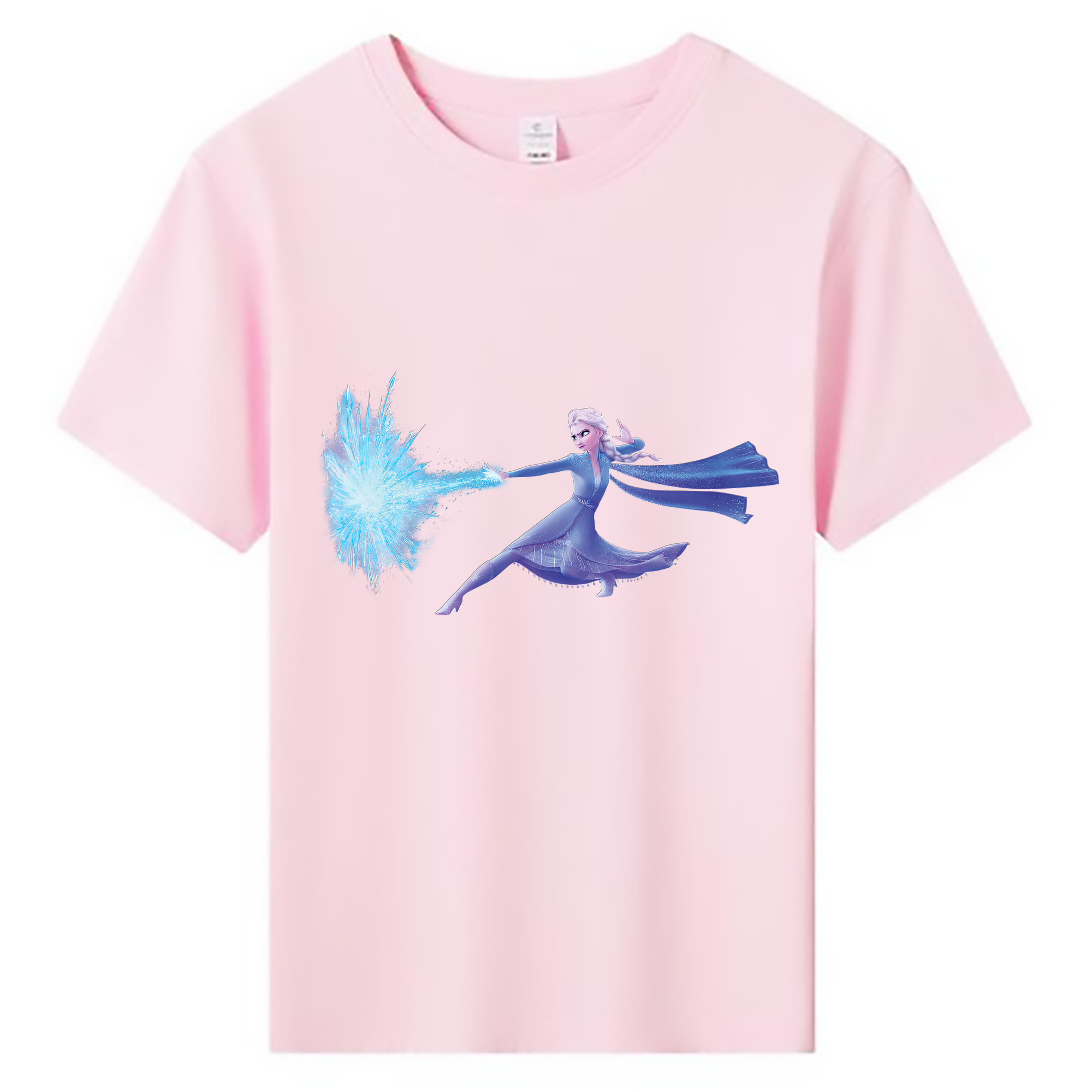 （画像用） アナと雪の女王 アンナ エルサ Frozen Anna Elsa 綿100％キッズTシャツ（フロントプリント）
