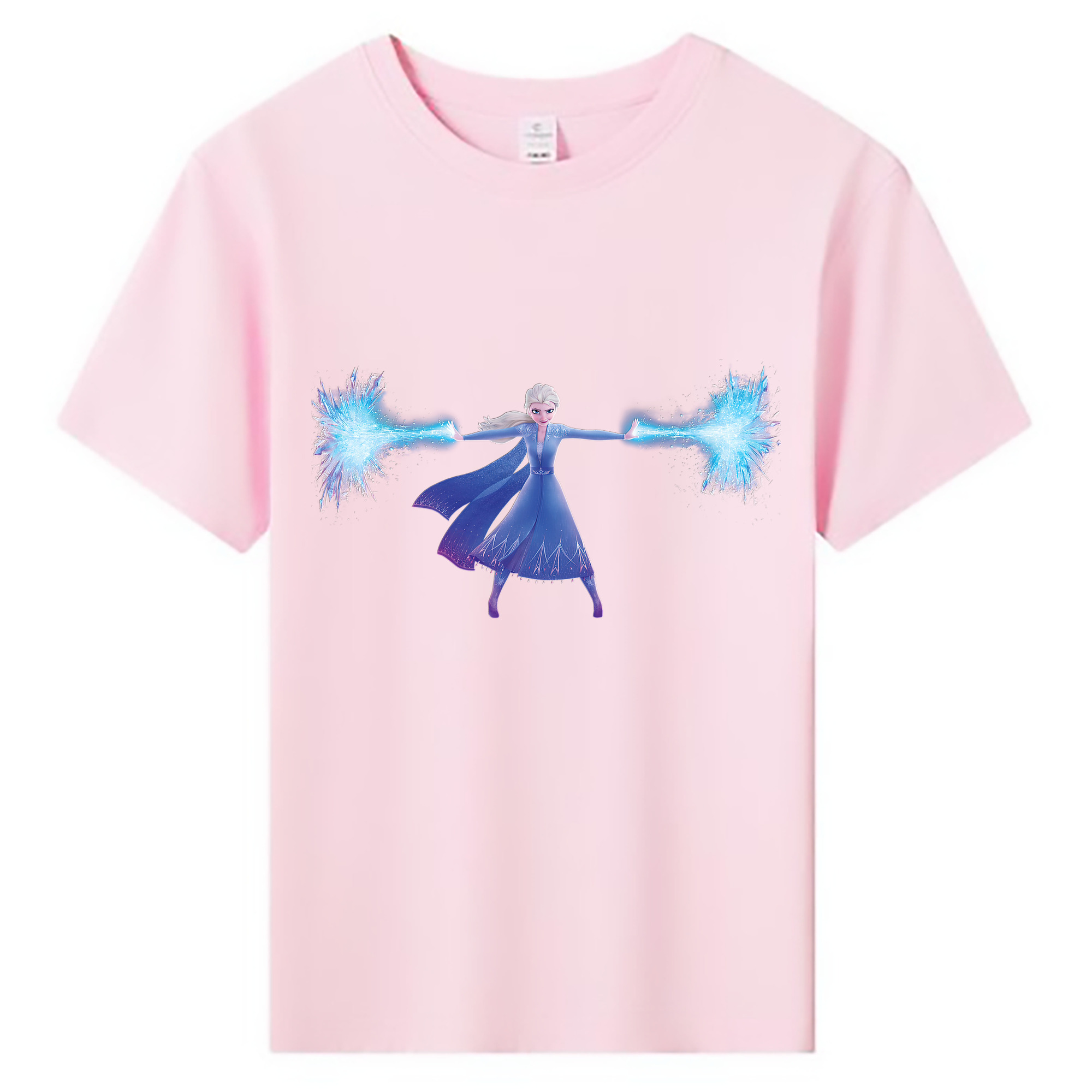 （画像用） アナと雪の女王 アンナ エルサ Frozen Anna Elsa 綿100％キッズTシャツ（フロントプリント）