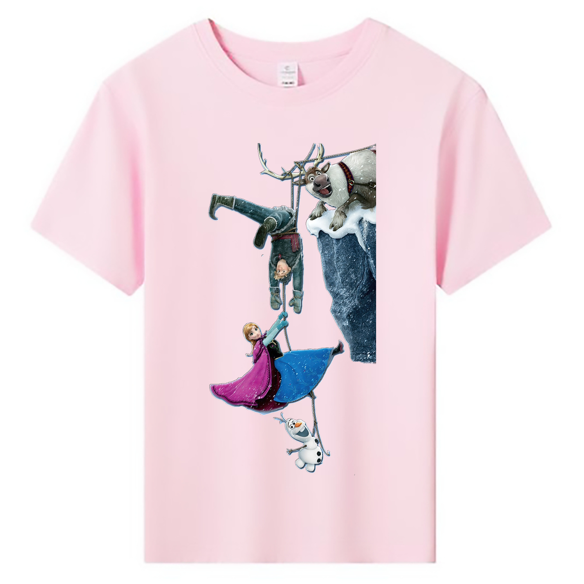 （画像用） アナと雪の女王 アンナ エルサ Frozen Anna Elsa 綿100％キッズTシャツ（フロントプリント）