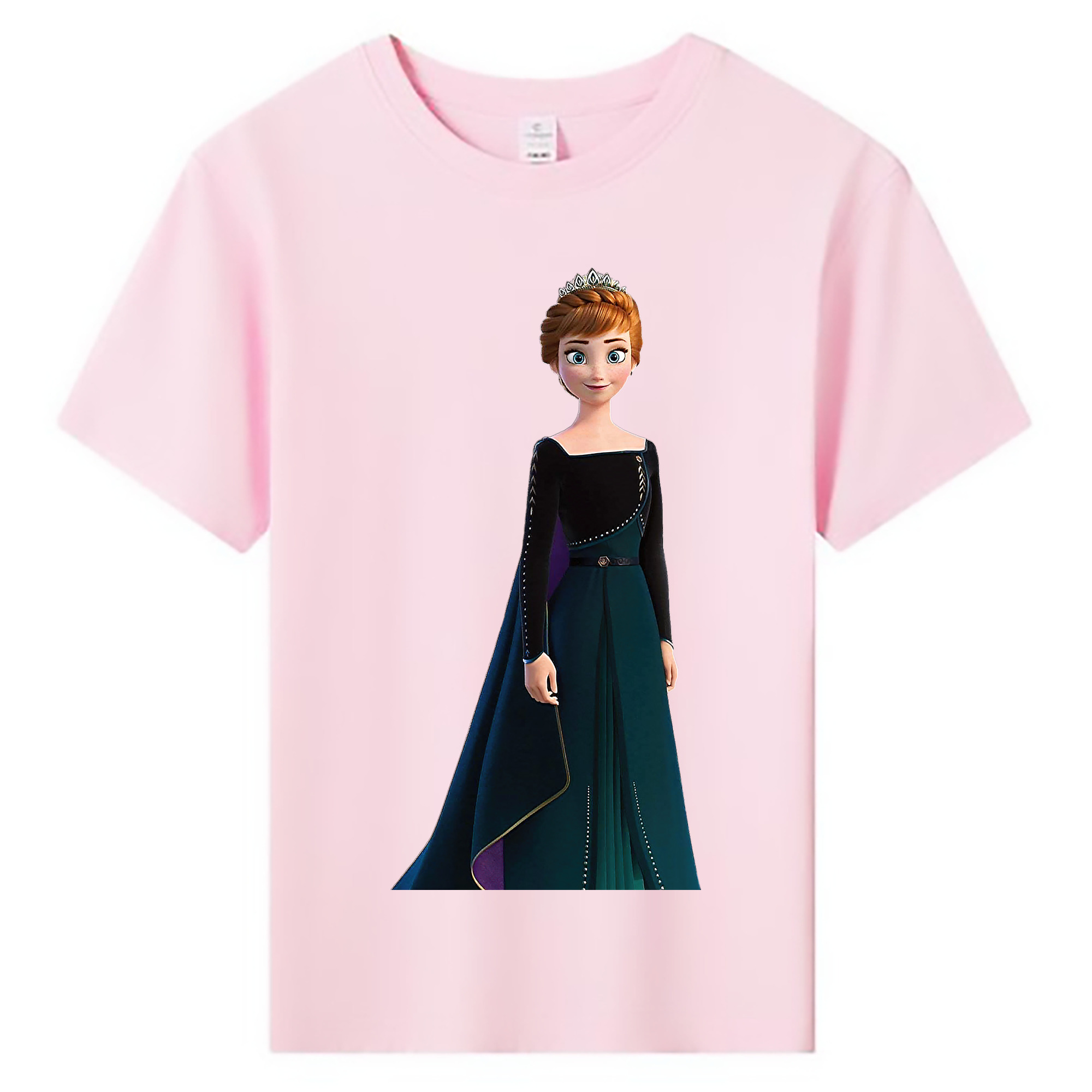（画像用） アナと雪の女王 アンナ エルサ Frozen Anna Elsa 綿100％キッズTシャツ（フロントプリント）