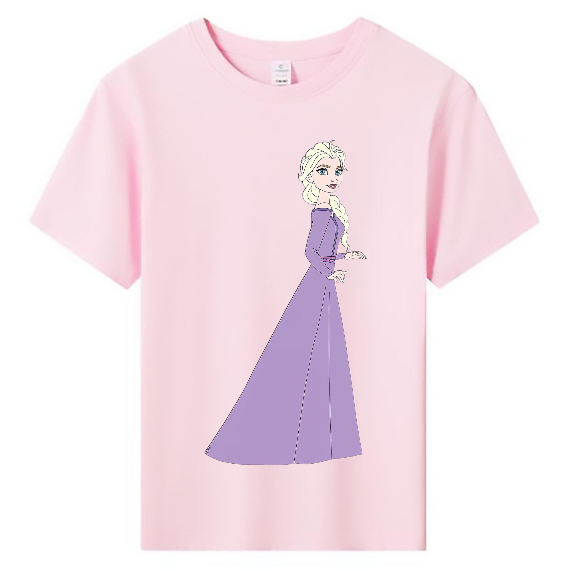 （画像用） アナと雪の女王 アンナ エルサ Frozen Anna Elsa 綿100％キッズTシャツ（フロントプリント）