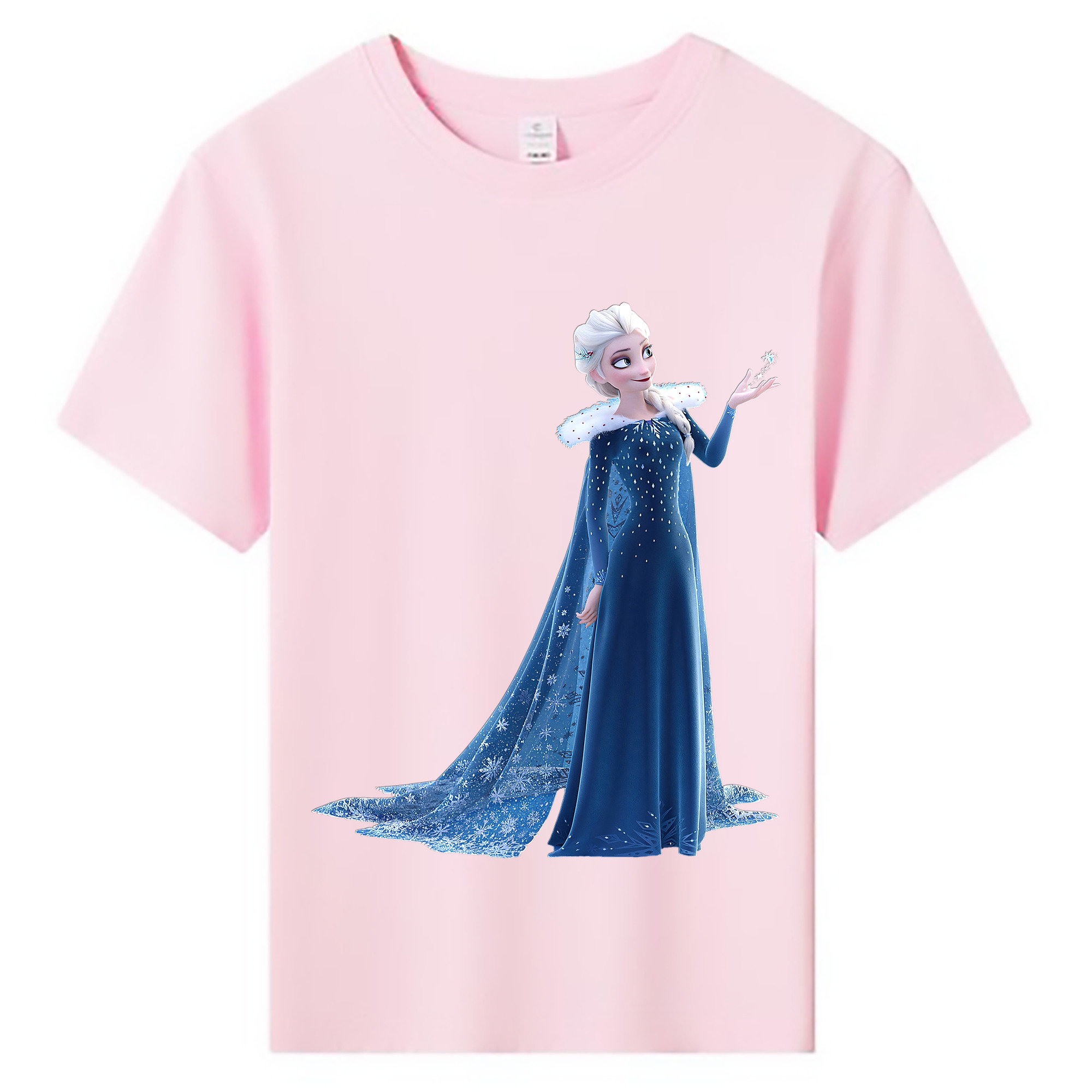（画像用） アナと雪の女王 アンナ エルサ Frozen Anna Elsa 綿100％キッズTシャツ（フロントプリント）