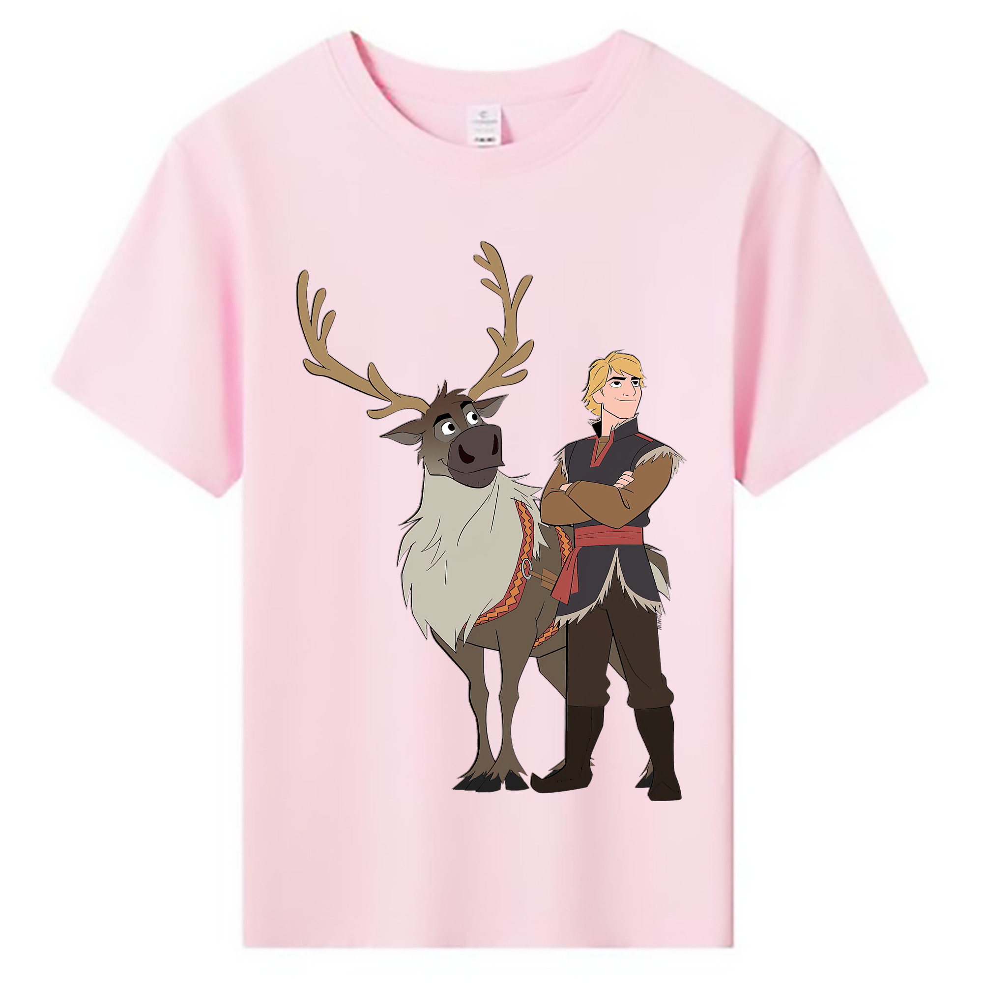 （画像用） アナと雪の女王 アンナ エルサ Frozen Anna Elsa 綿100％キッズTシャツ（フロントプリント）