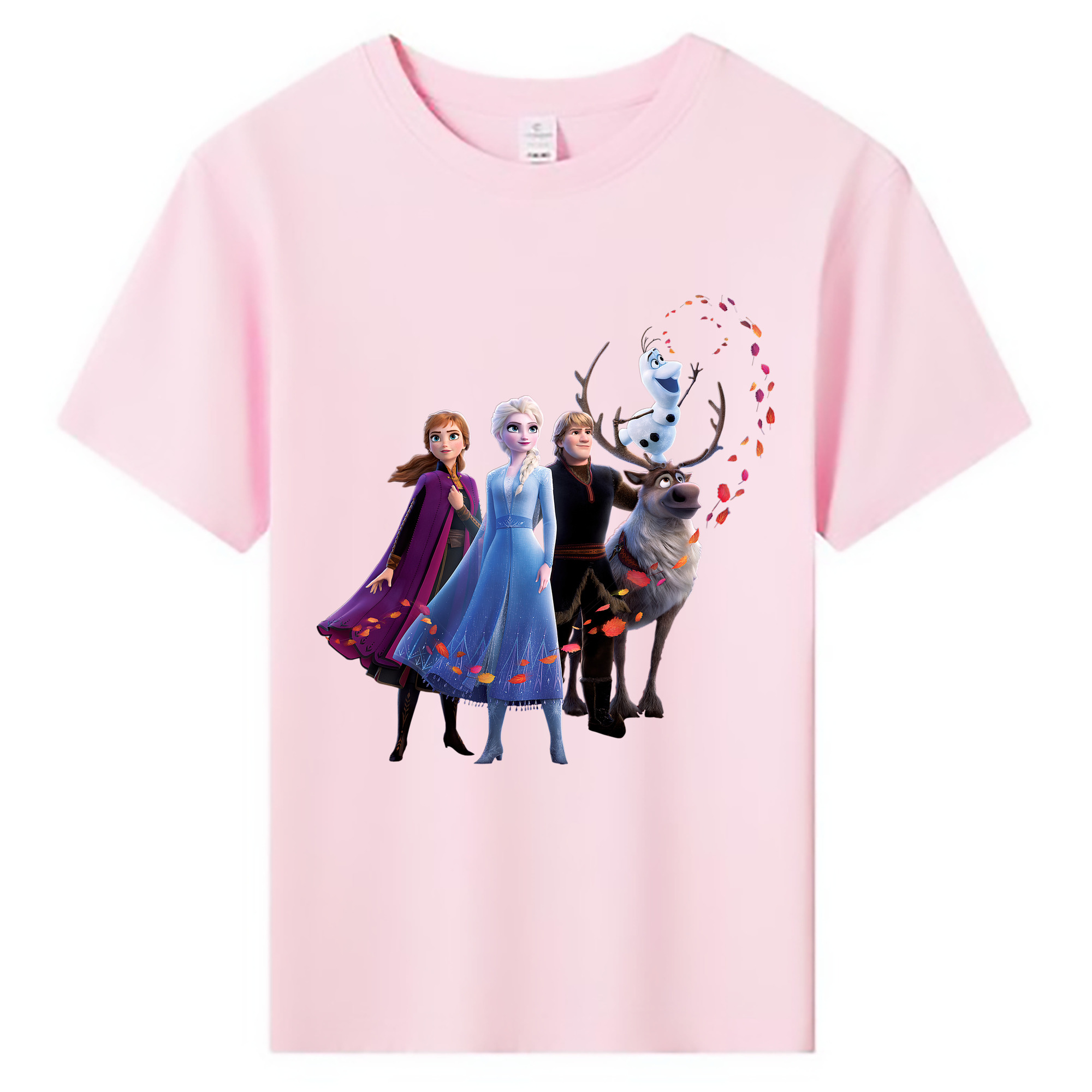 （画像用） アナと雪の女王 アンナ エルサ Frozen Anna Elsa 綿100％キッズTシャツ（フロントプリント）