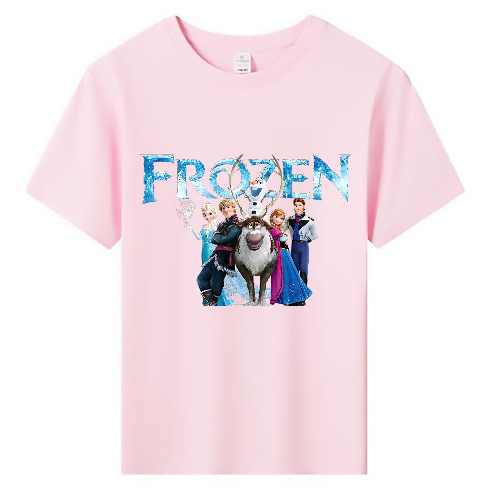 （画像用） アナと雪の女王 アンナ エルサ Frozen Anna Elsa 綿100％キッズTシャツ（フロントプリント）
