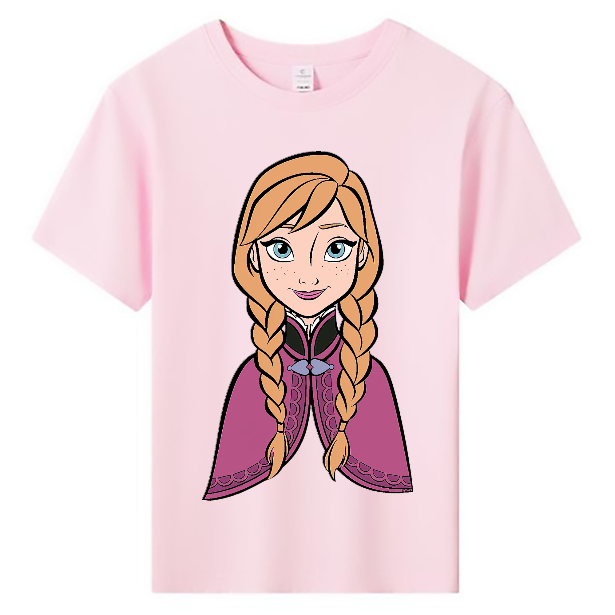 （画像用） アナと雪の女王 アンナ エルサ Frozen Anna Elsa 綿100％キッズTシャツ（フロントプリント）