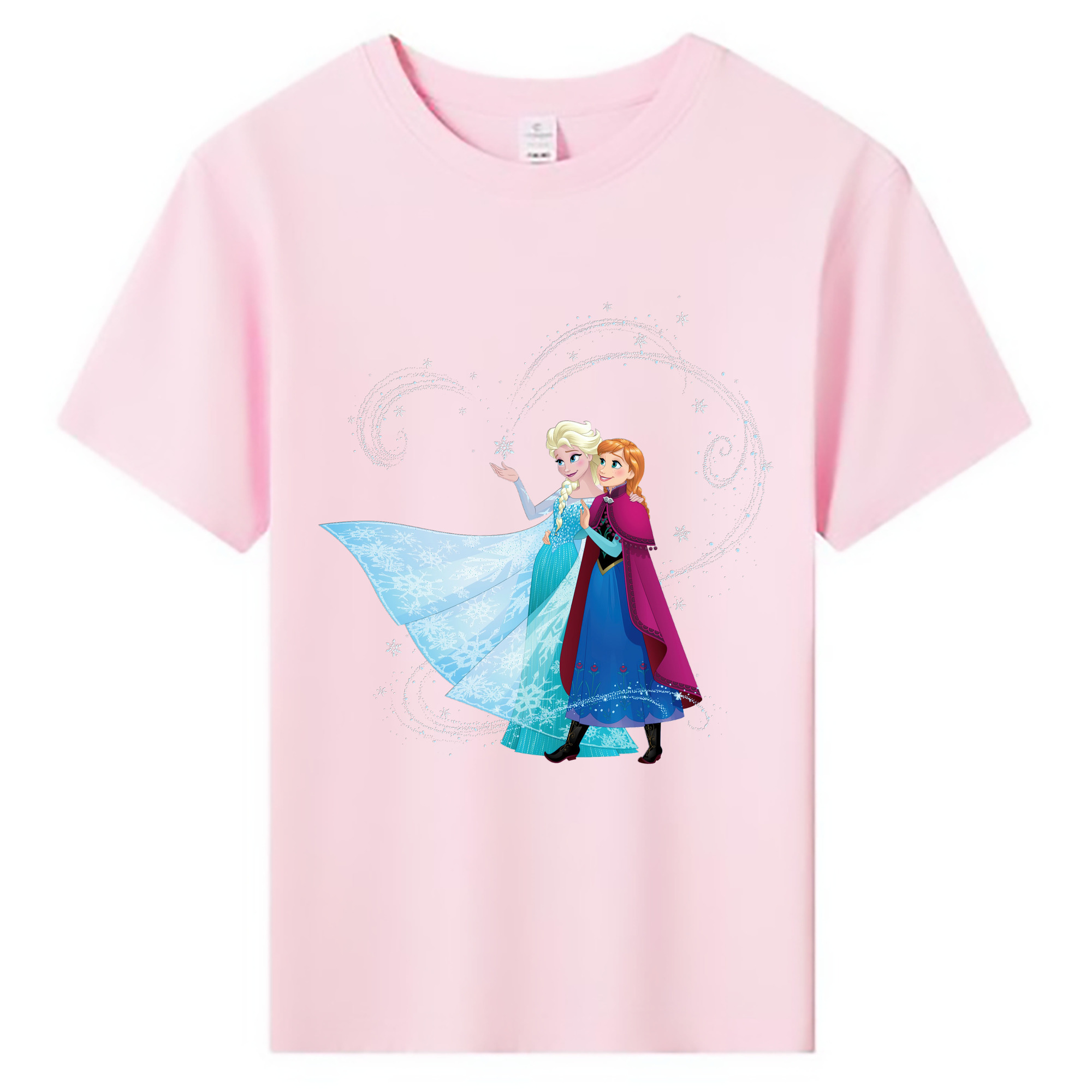 （画像用） アナと雪の女王 アンナ エルサ Frozen Anna Elsa 綿100％キッズTシャツ（フロントプリント）
