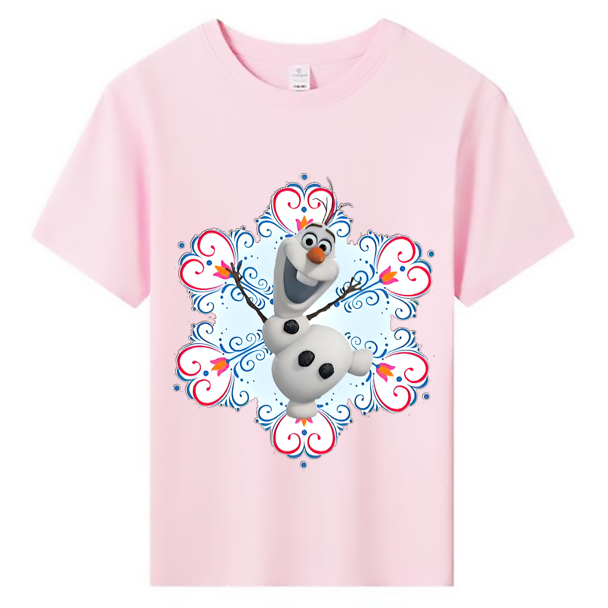 （画像用） アナと雪の女王 アンナ エルサ Frozen Anna Elsa 綿100％キッズTシャツ（フロントプリント）