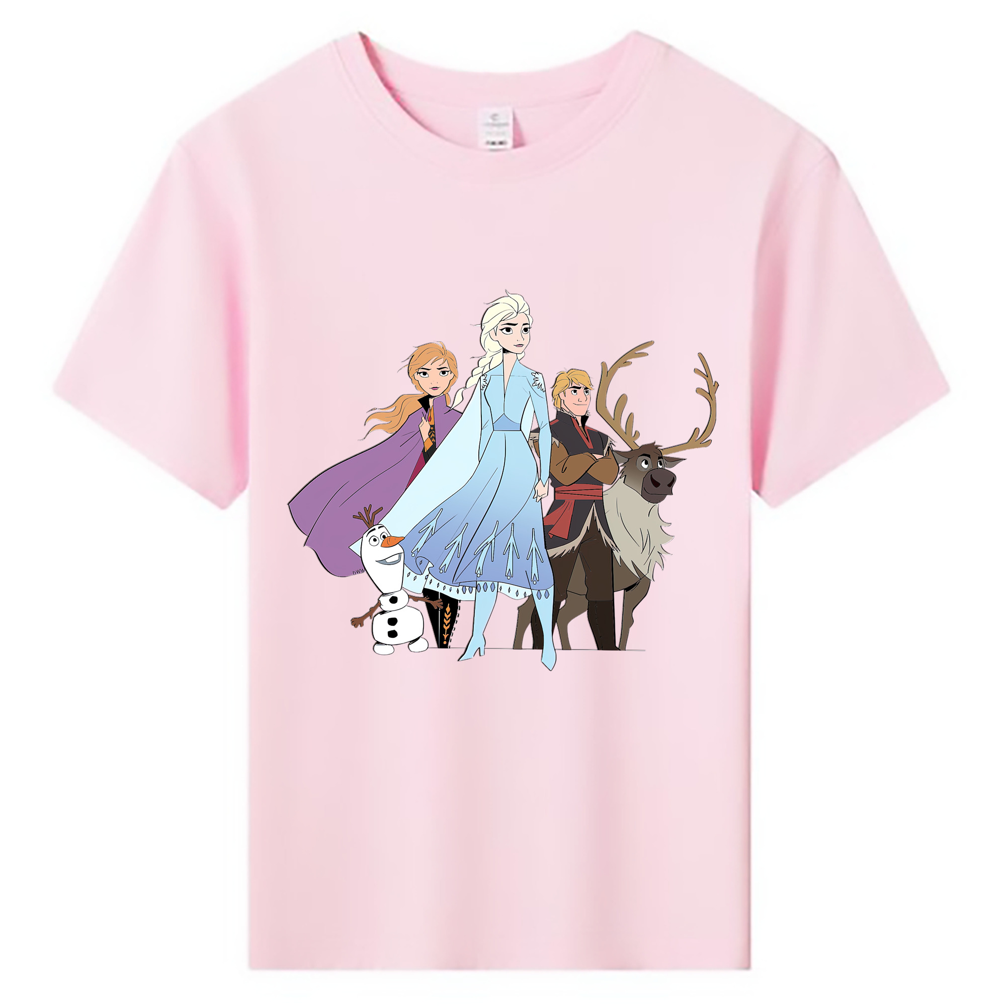 （画像用） アナと雪の女王 アンナ エルサ Frozen Anna Elsa 綿100％キッズTシャツ（フロントプリント）
