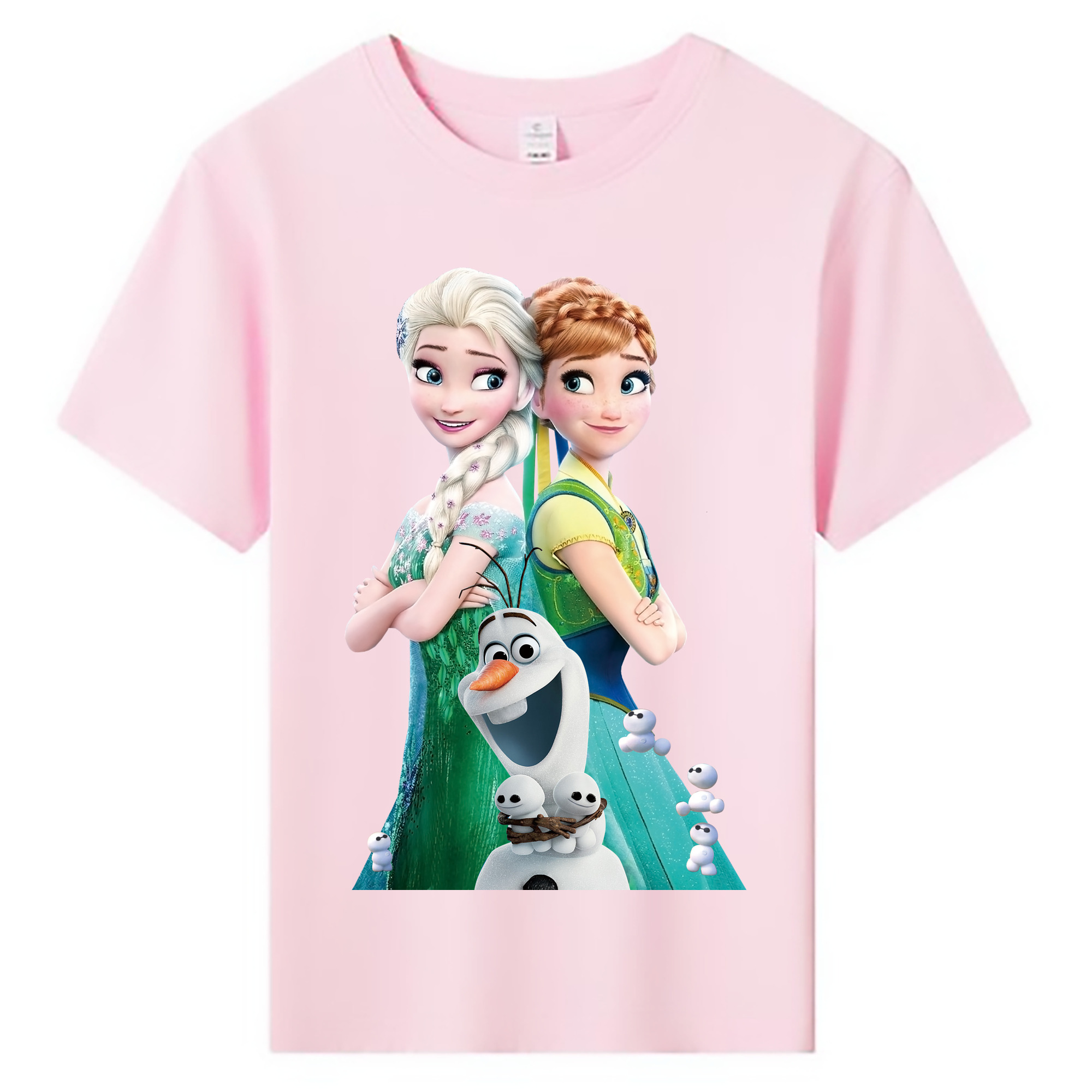（画像用） アナと雪の女王 アンナ エルサ Frozen Anna Elsa 綿100％キッズTシャツ（フロントプリント）
