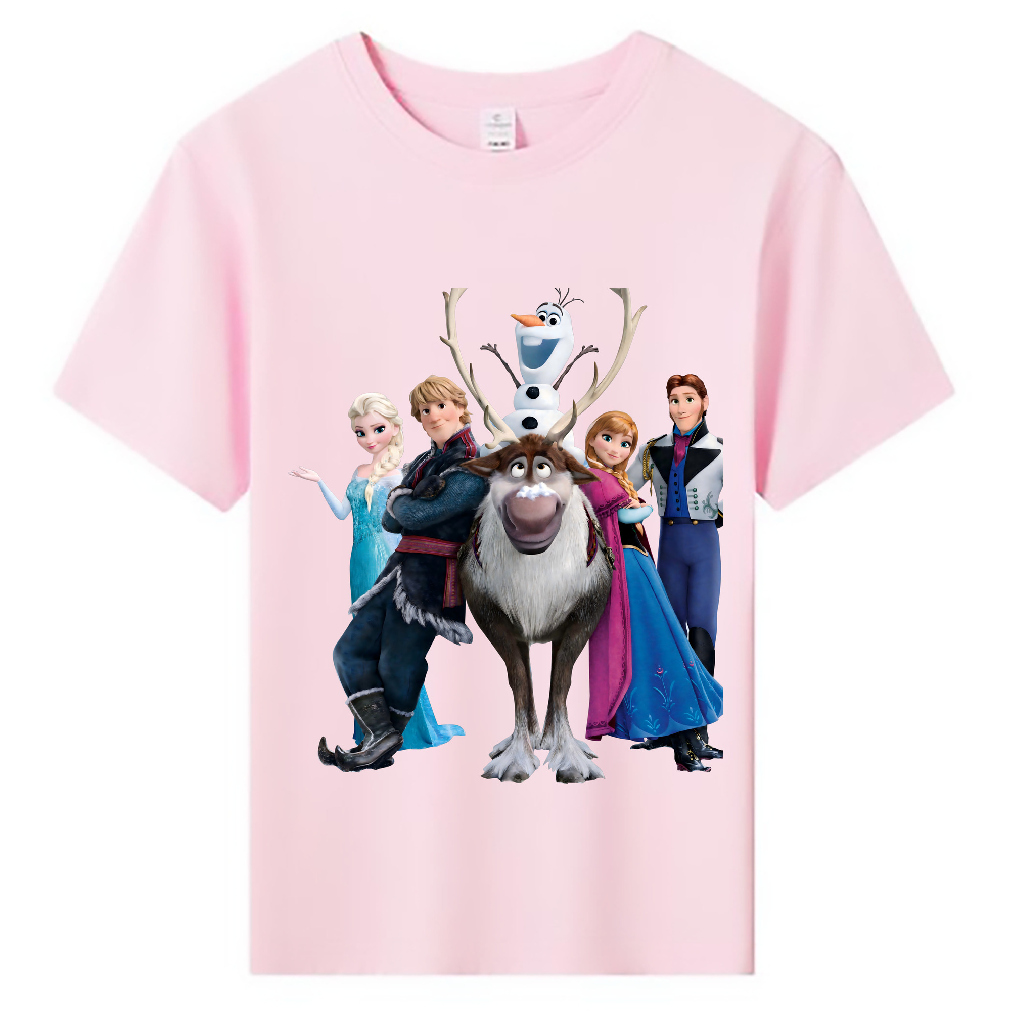 （画像用） アナと雪の女王 アンナ エルサ Frozen Anna Elsa 綿100％キッズTシャツ（フロントプリント）