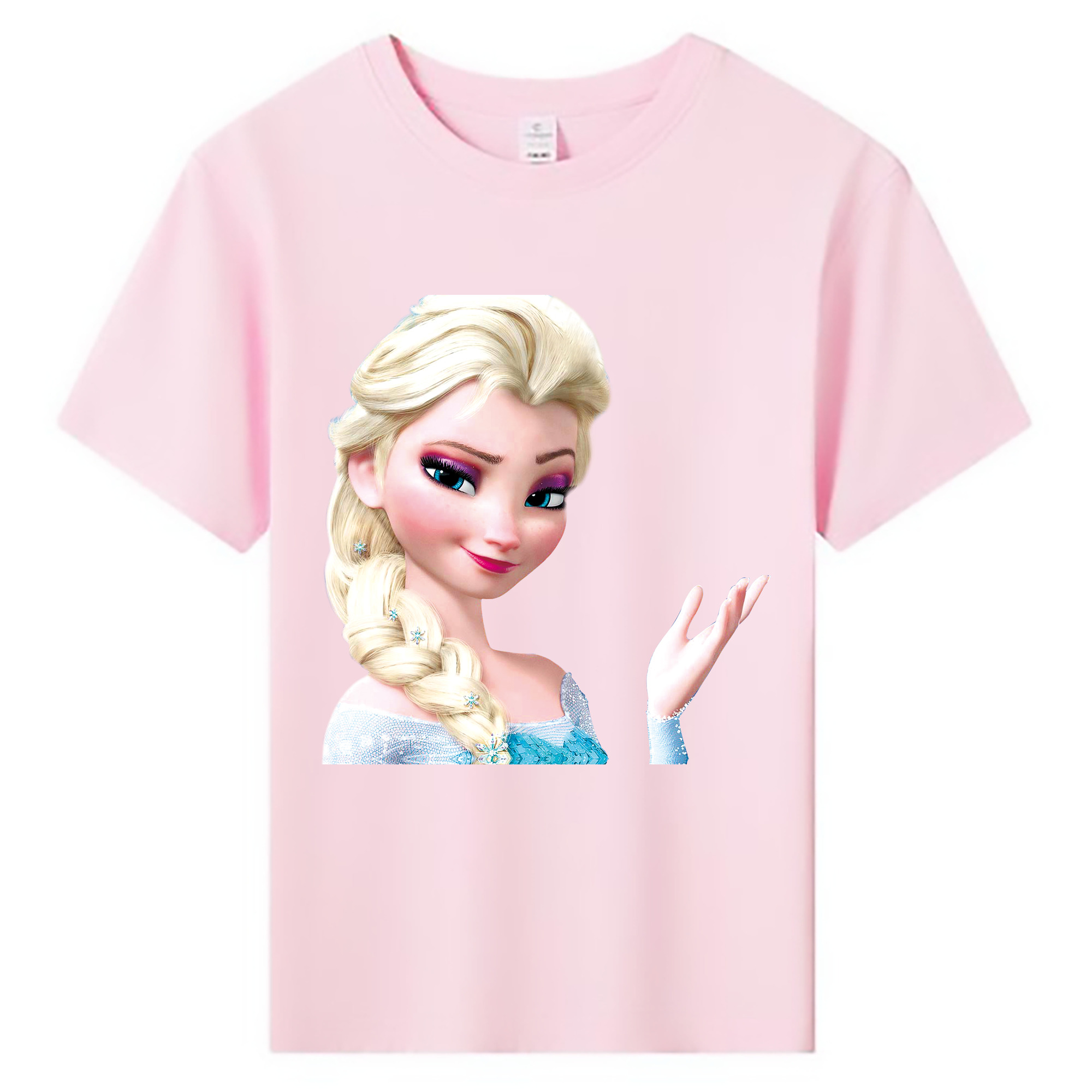 （画像用） アナと雪の女王 アンナ エルサ Frozen Anna Elsa 綿100％キッズTシャツ（フロントプリント）