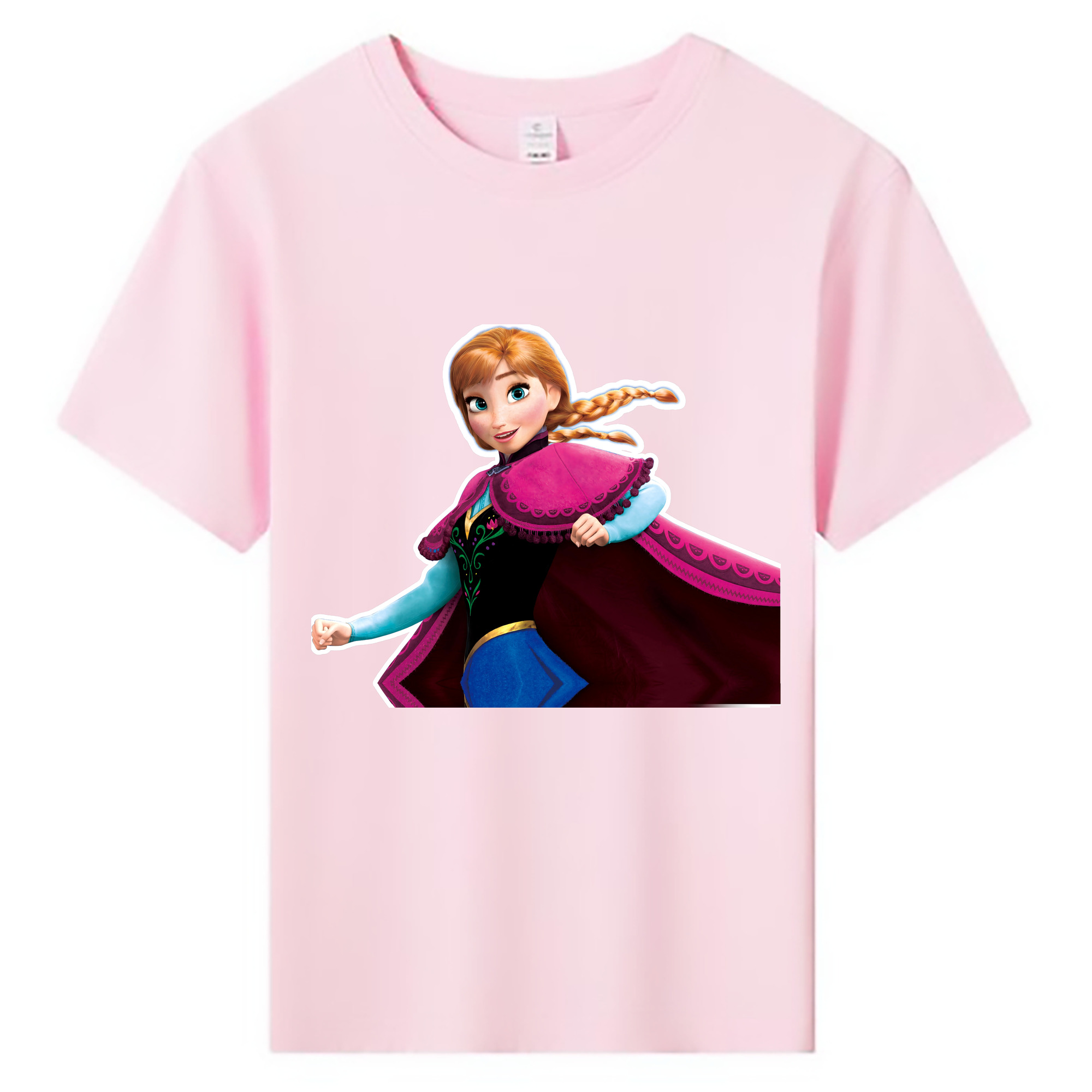 （画像用） アナと雪の女王 アンナ エルサ Frozen Anna Elsa 綿100％キッズTシャツ（フロントプリント）