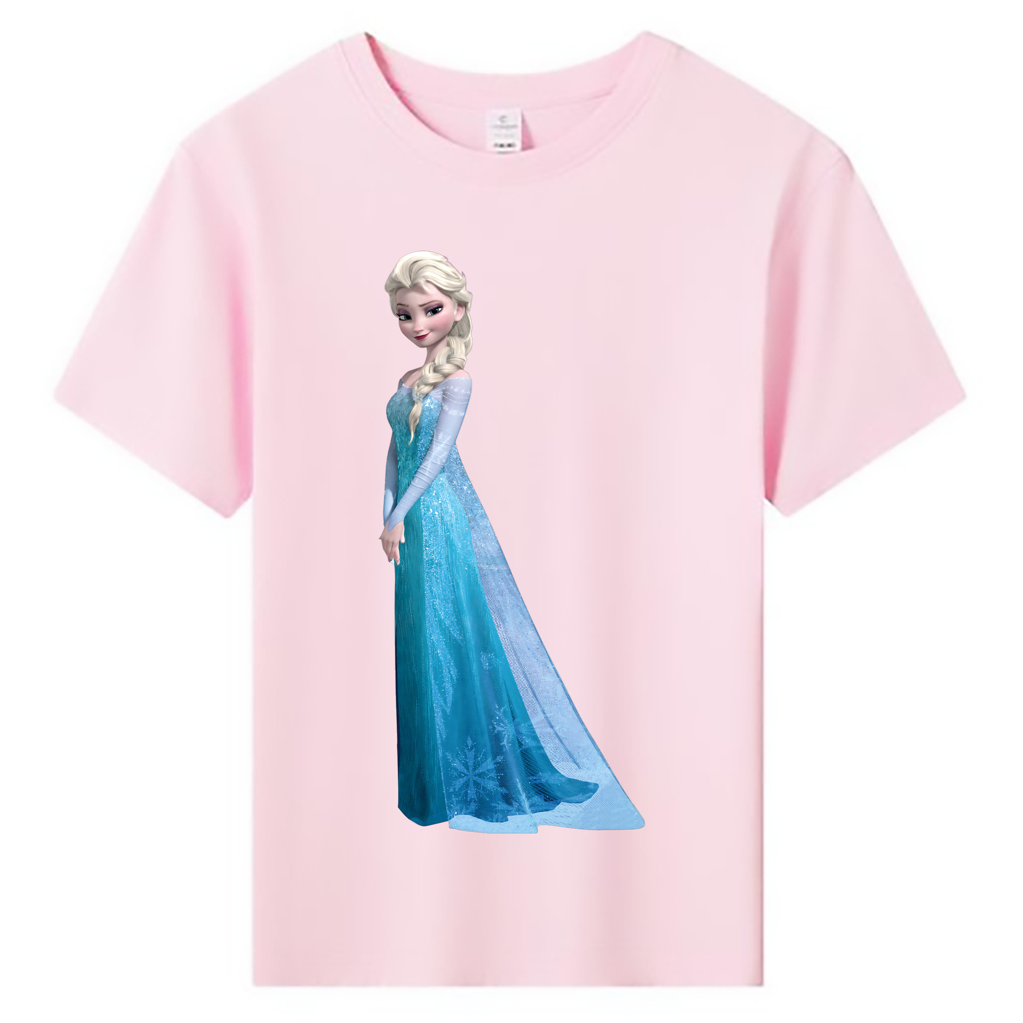（画像用） アナと雪の女王 アンナ エルサ Frozen Anna Elsa 綿100％キッズTシャツ（フロントプリント）