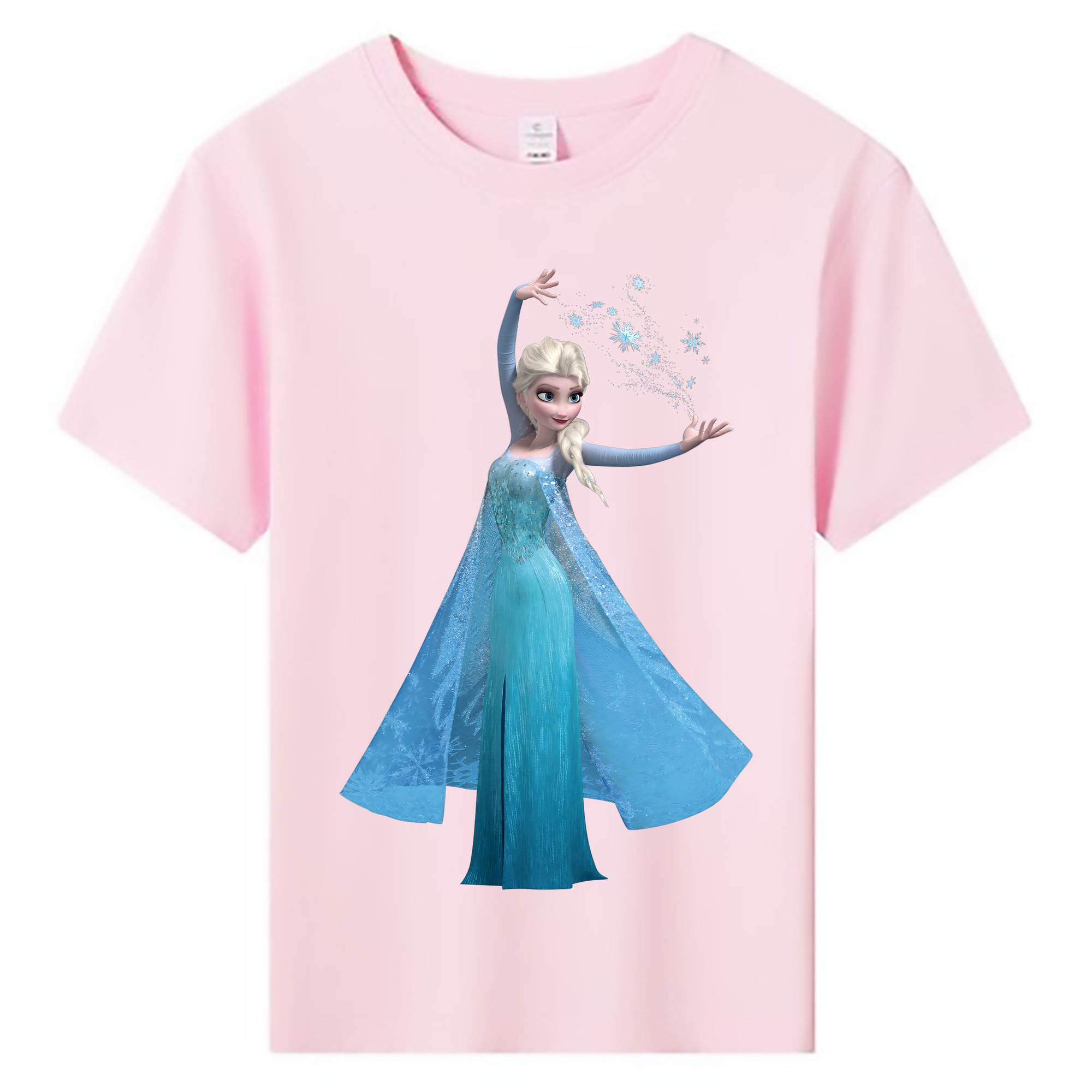 （画像用） アナと雪の女王 アンナ エルサ Frozen Anna Elsa 綿100％キッズTシャツ（フロントプリント）