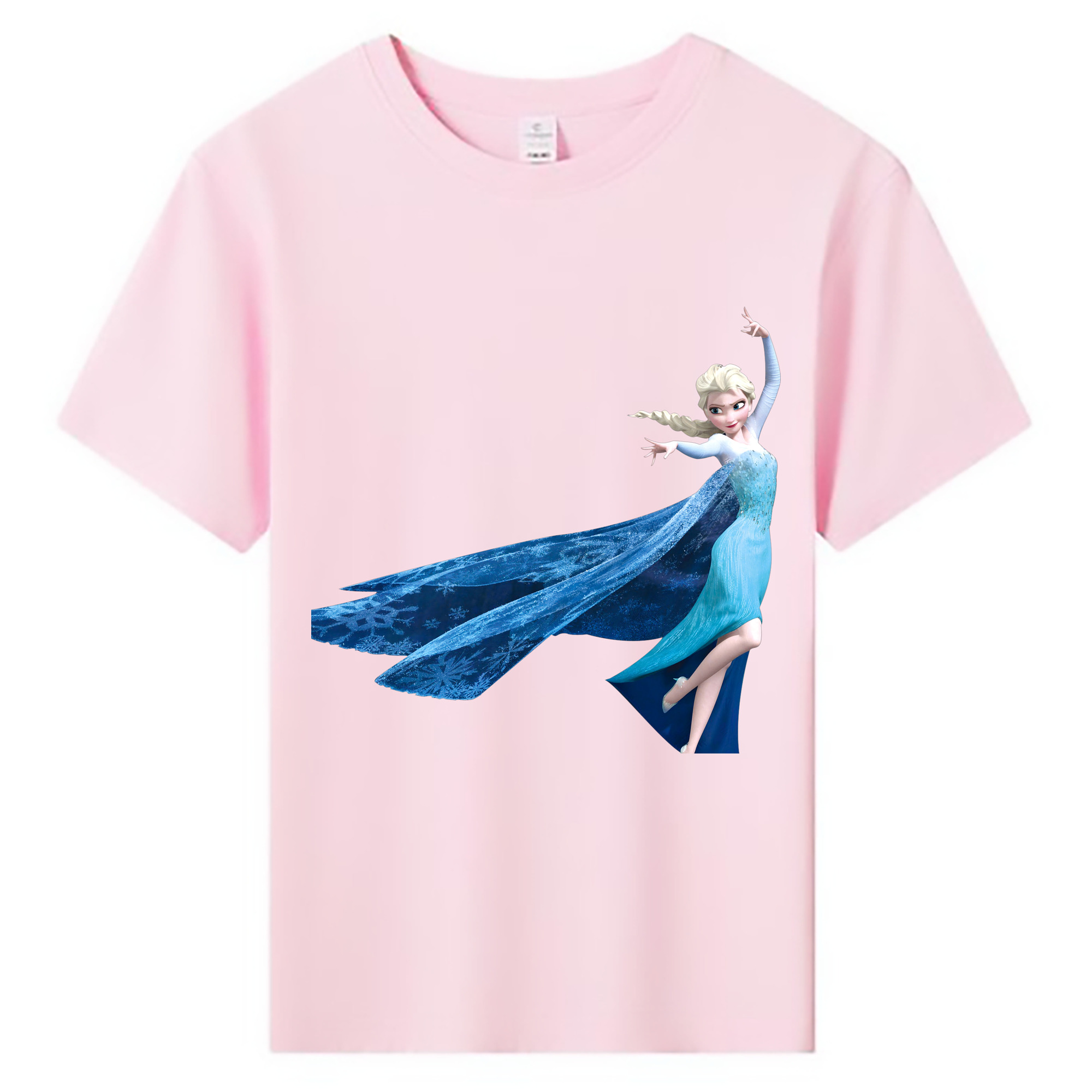 （画像用） アナと雪の女王 アンナ エルサ Frozen Anna Elsa 綿100％キッズTシャツ（フロントプリント）