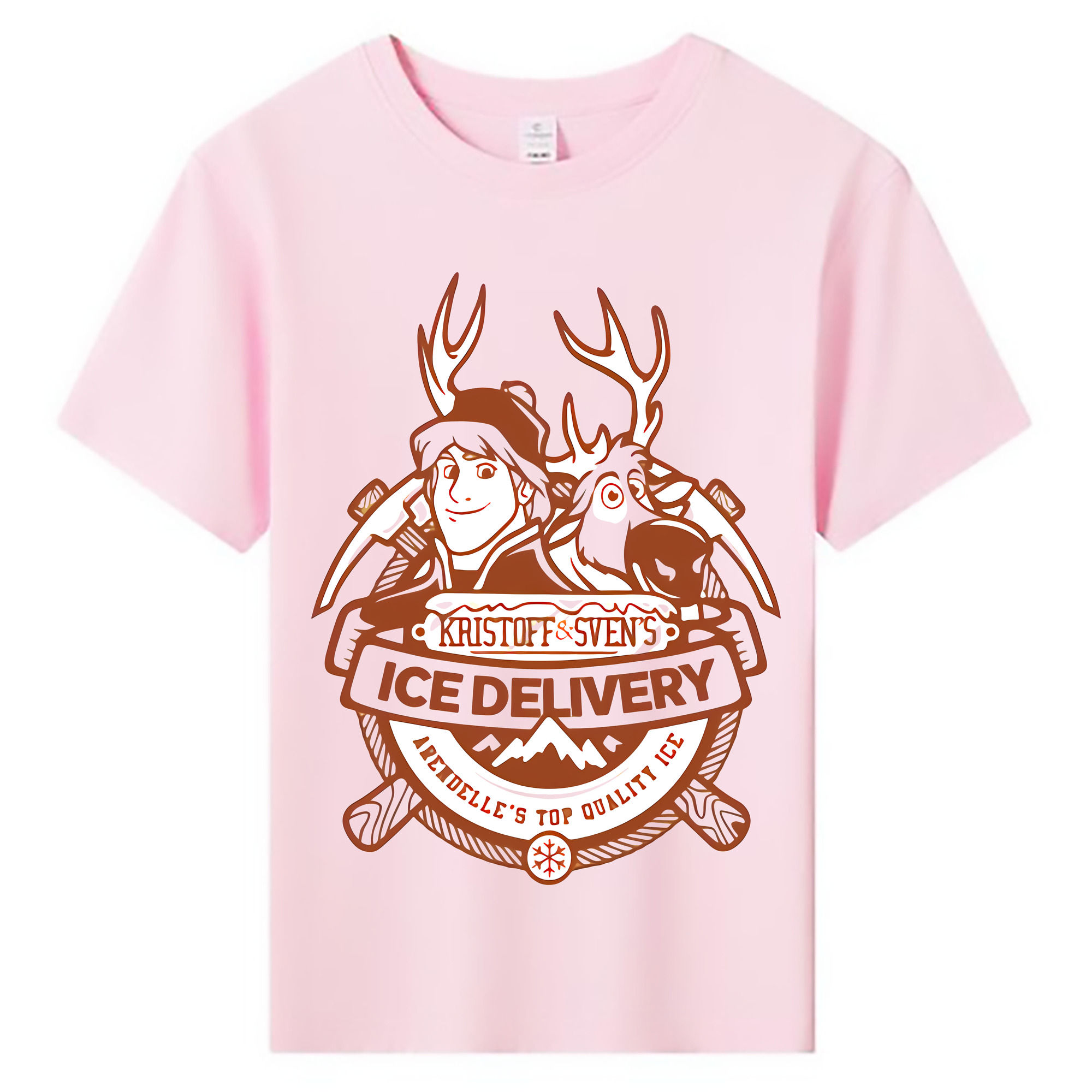 （画像用） アナと雪の女王 アンナ エルサ Frozen Anna Elsa 綿100％キッズTシャツ（フロントプリント）