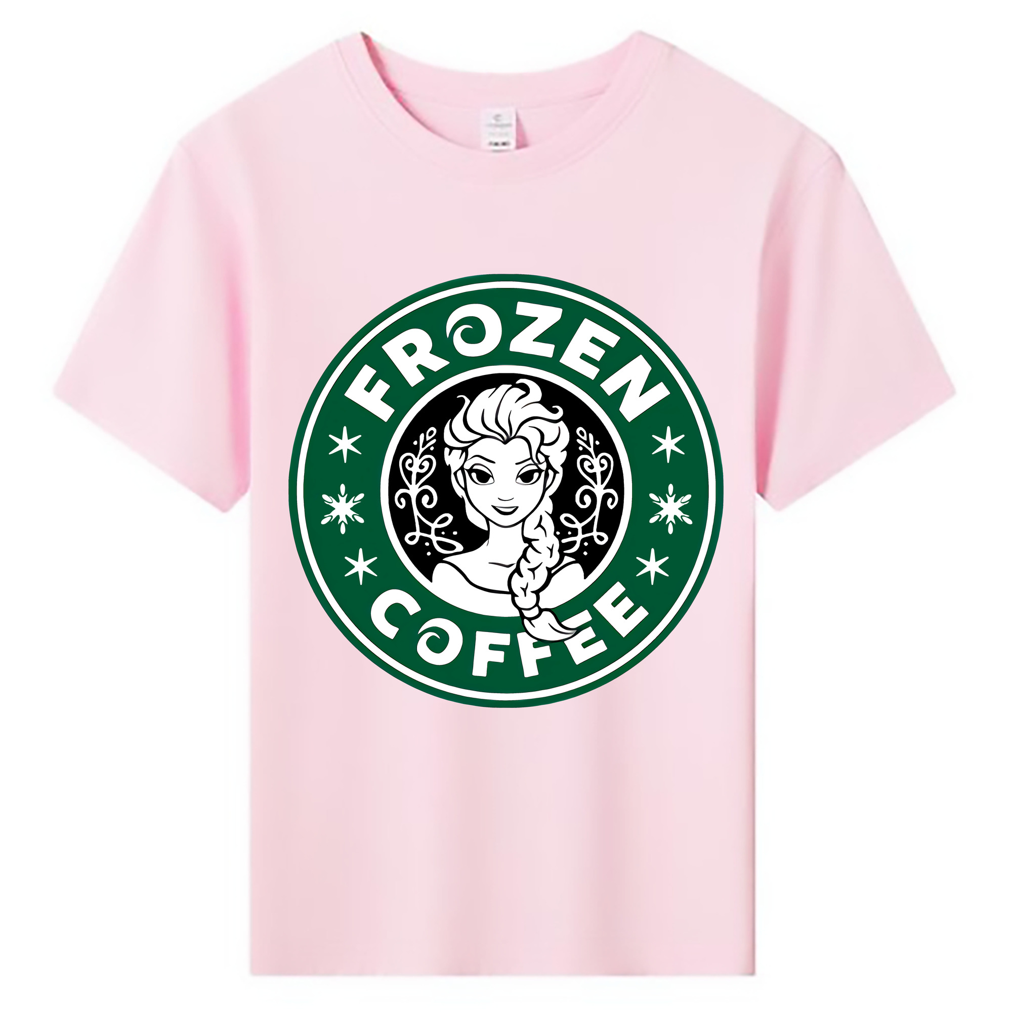 （画像用） アナと雪の女王 アンナ エルサ Frozen Anna Elsa 綿100％キッズTシャツ（フロントプリント）
