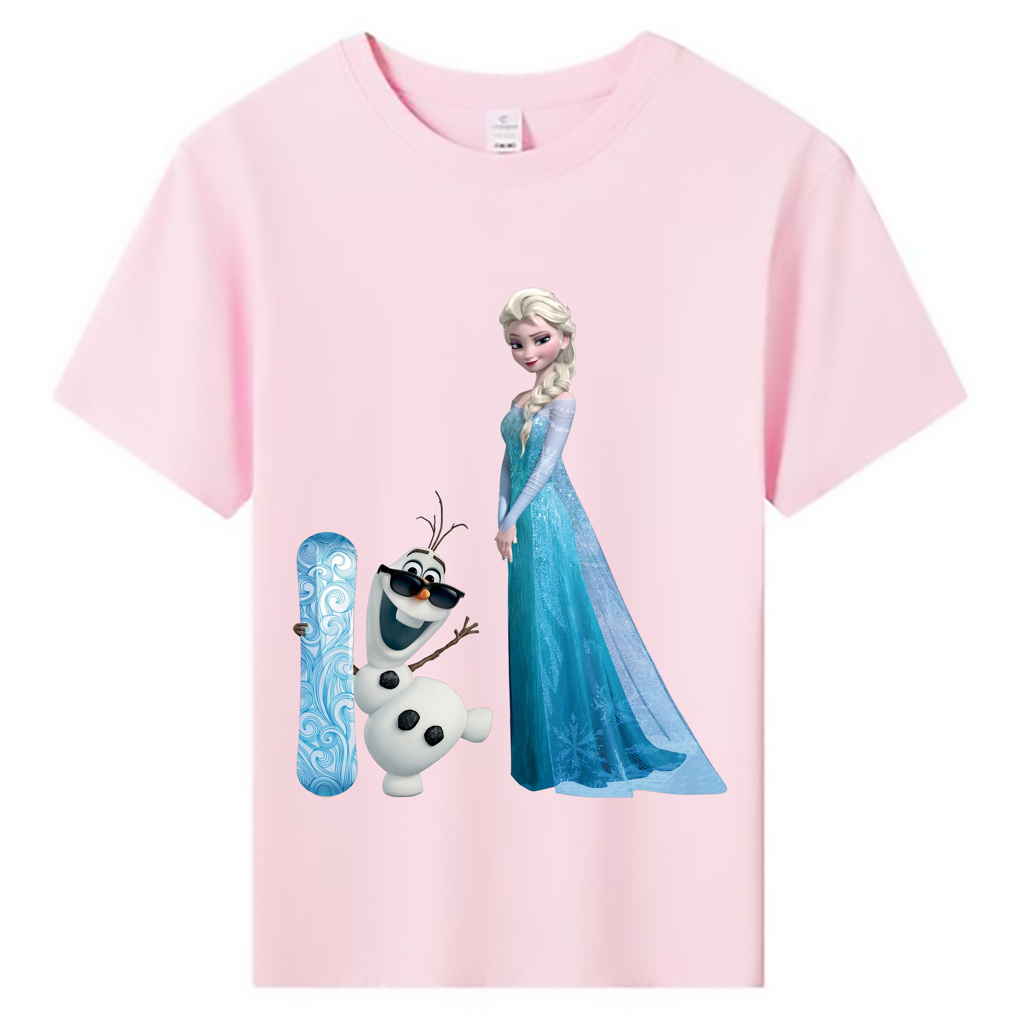 （画像用） アナと雪の女王 アンナ エルサ Frozen Anna Elsa 綿100％キッズTシャツ（フロントプリント）