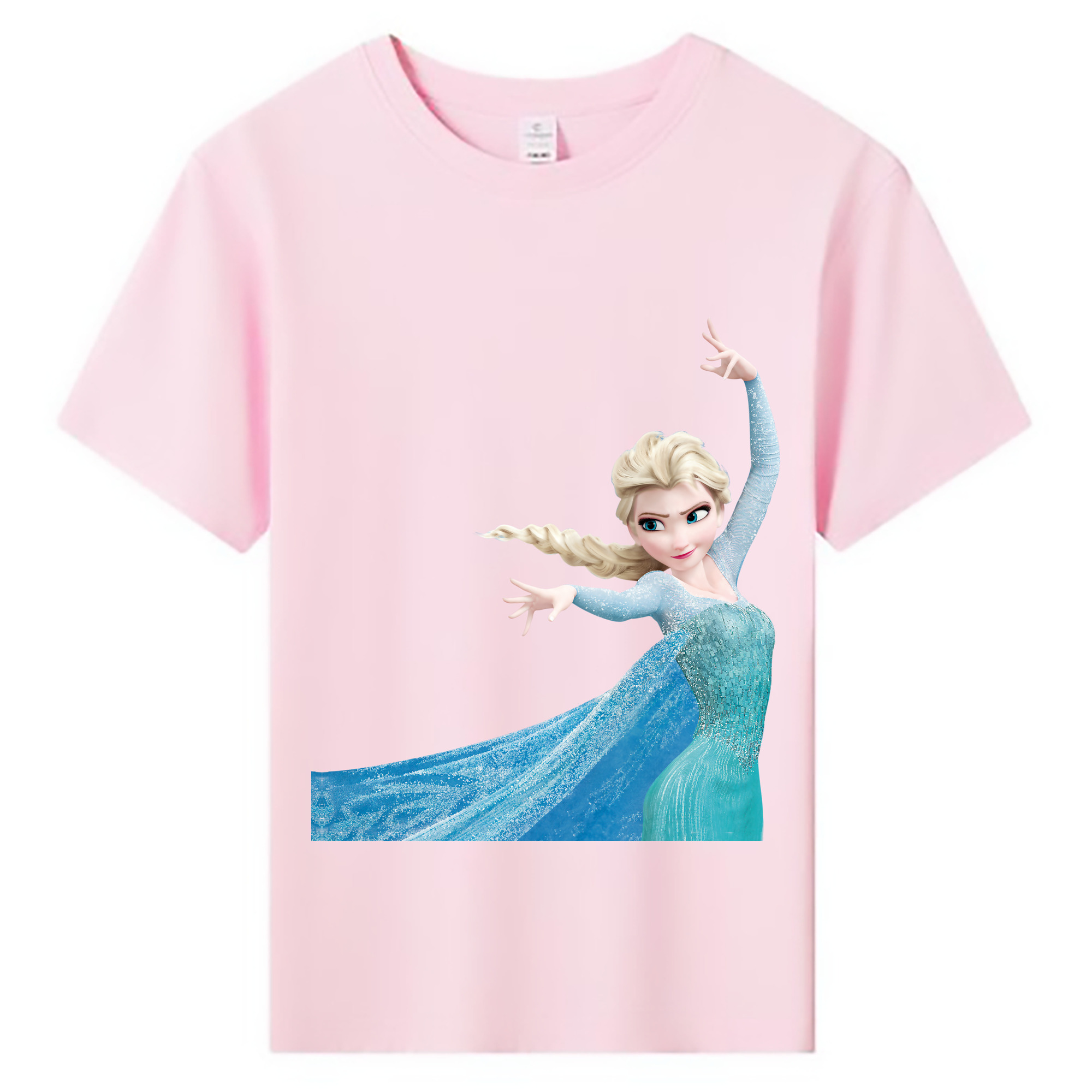 （画像用） アナと雪の女王 アンナ エルサ Frozen Anna Elsa 綿100％キッズTシャツ（フロントプリント）