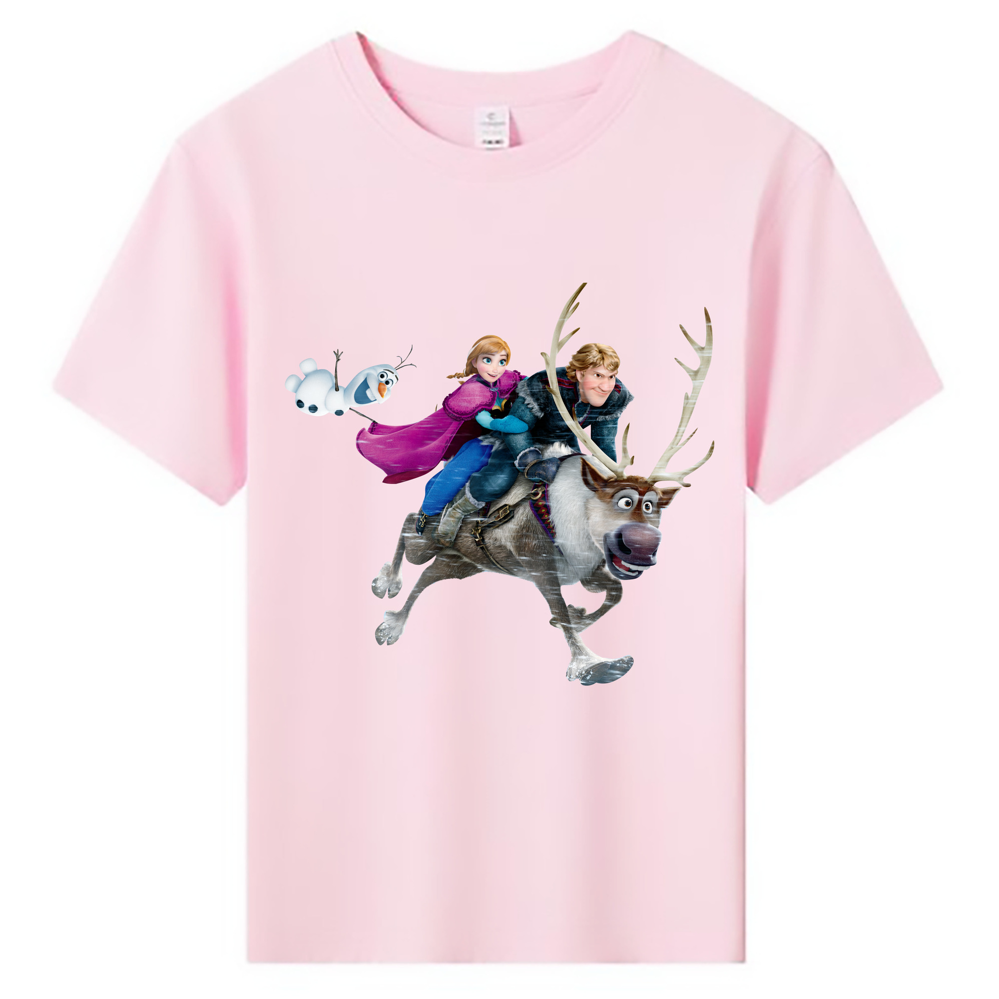 （画像用） アナと雪の女王 アンナ エルサ Frozen Anna Elsa 綿100％キッズTシャツ（フロントプリント）