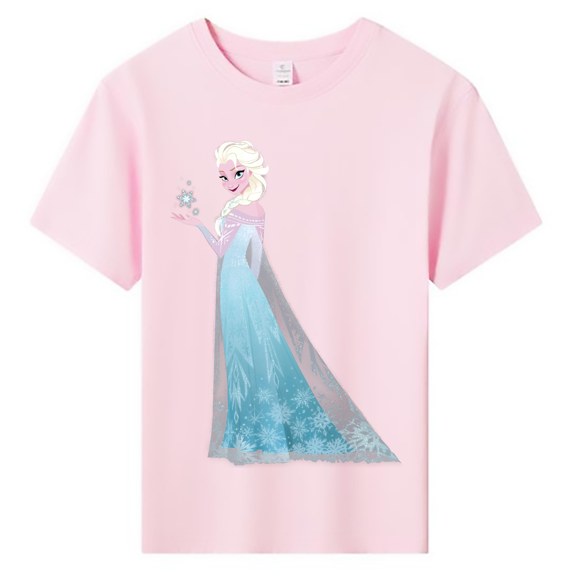 （画像用） アナと雪の女王 アンナ エルサ Frozen Anna Elsa 綿100％キッズTシャツ（フロントプリント）