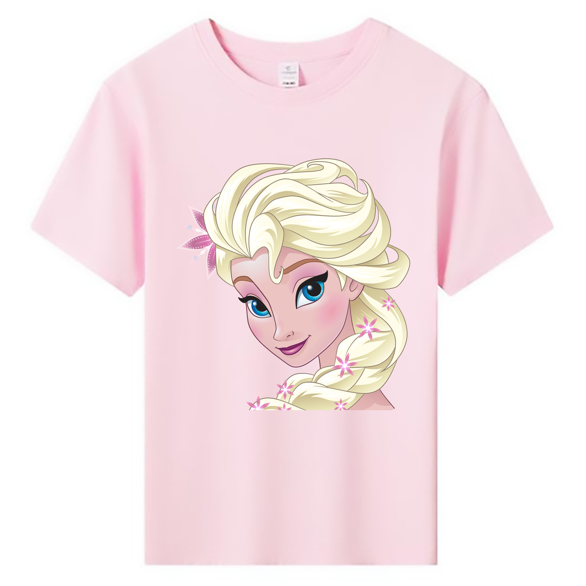 （画像用） アナと雪の女王 アンナ エルサ Frozen Anna Elsa 綿100％キッズTシャツ（フロントプリント）
